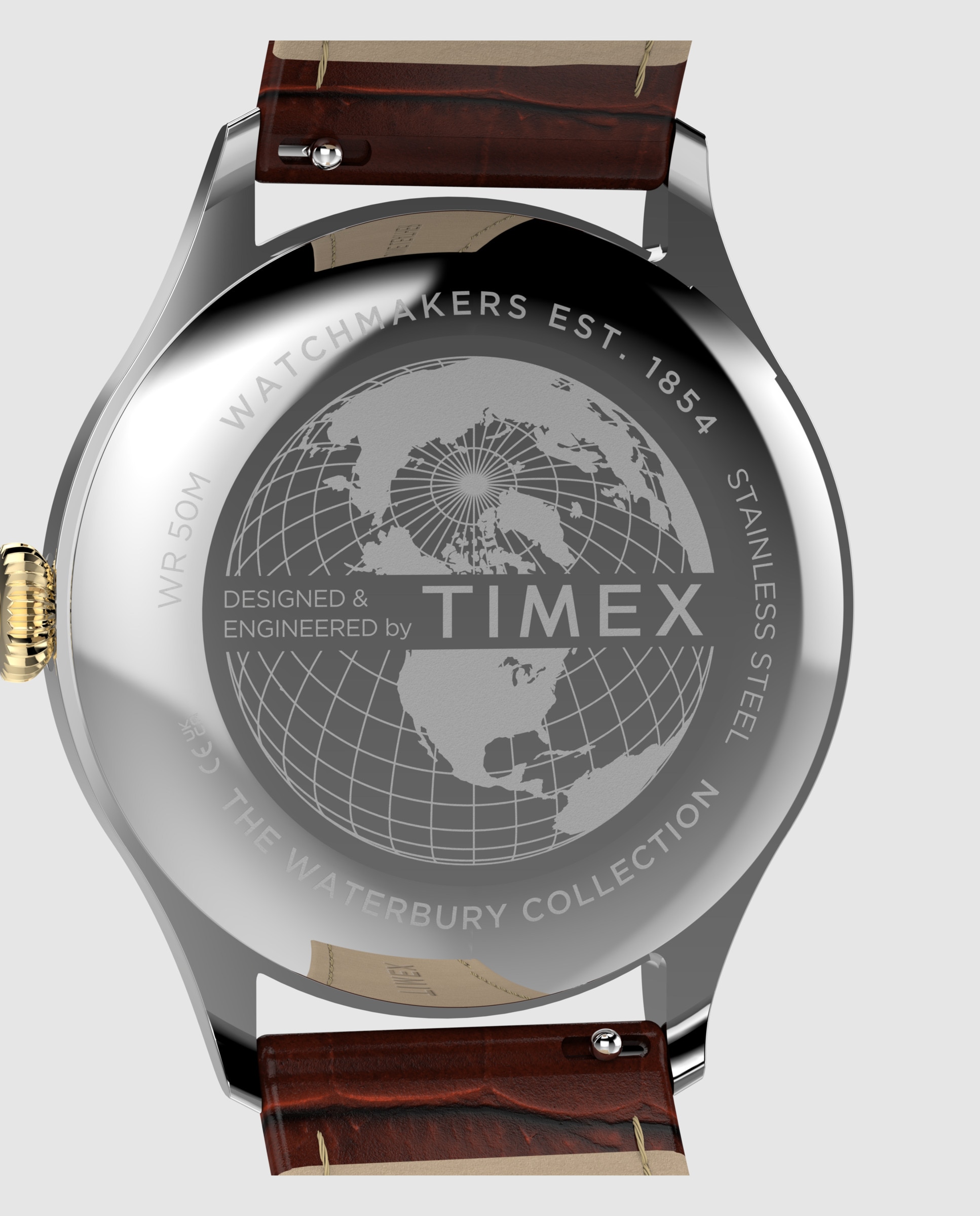 Imagen 4 de Reloj de hombre waterbury tw2y92100 de piel y correa - Timex - Marrón Marrón
