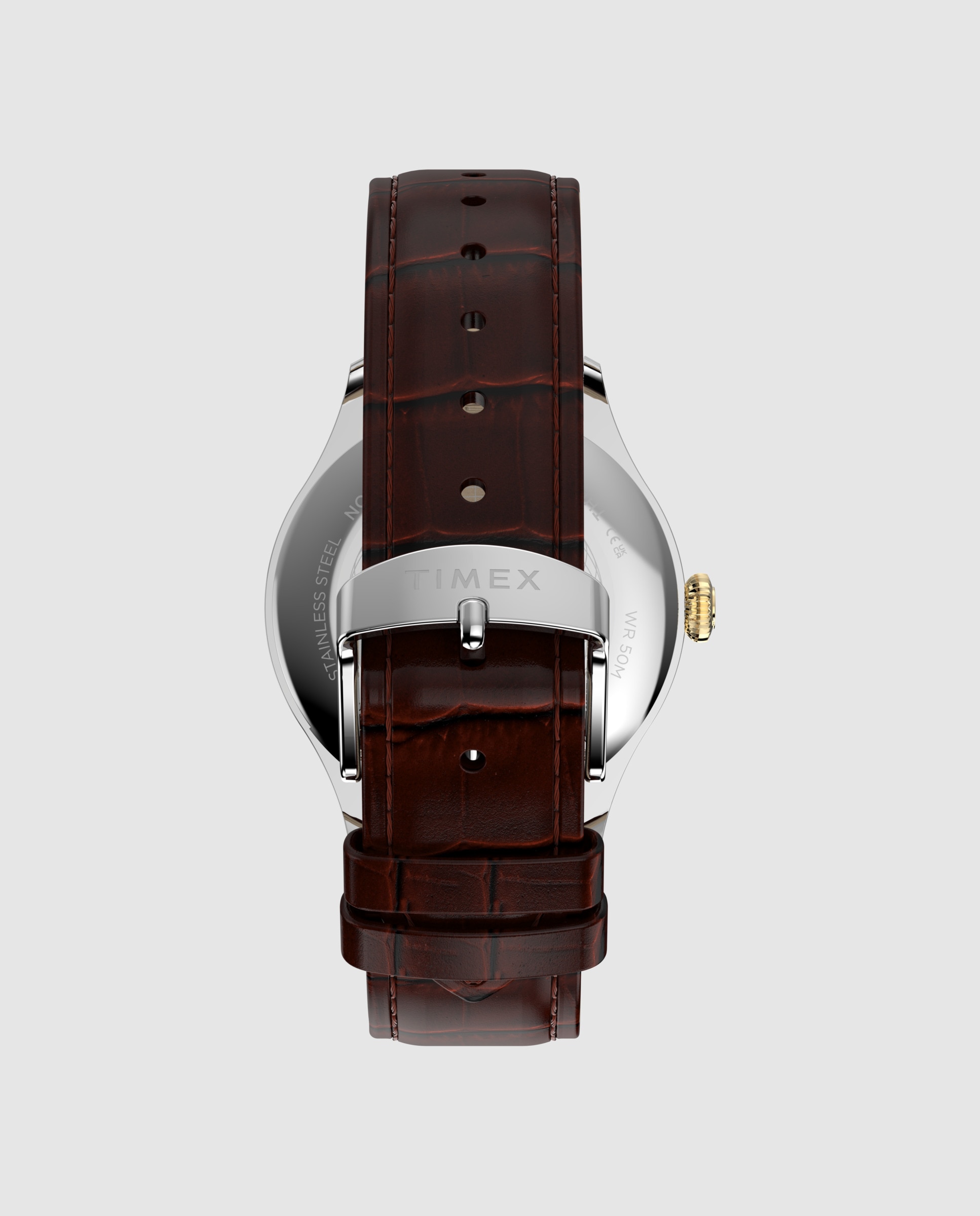 Imagen 5 de Reloj de hombre waterbury tw2y92100 de piel y correa - Timex - Marrón Marrón