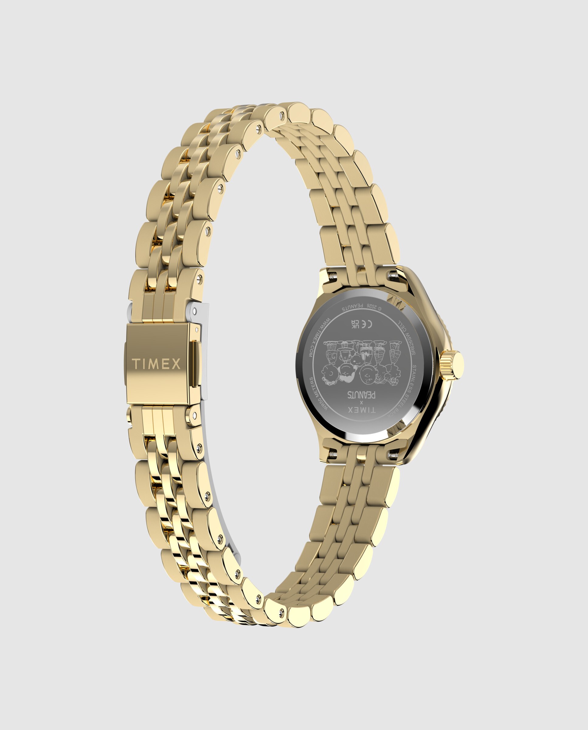 Reloj de mujer peanuts tw6a07400 de acero y correa dorada - Timex - Plata Plata-3