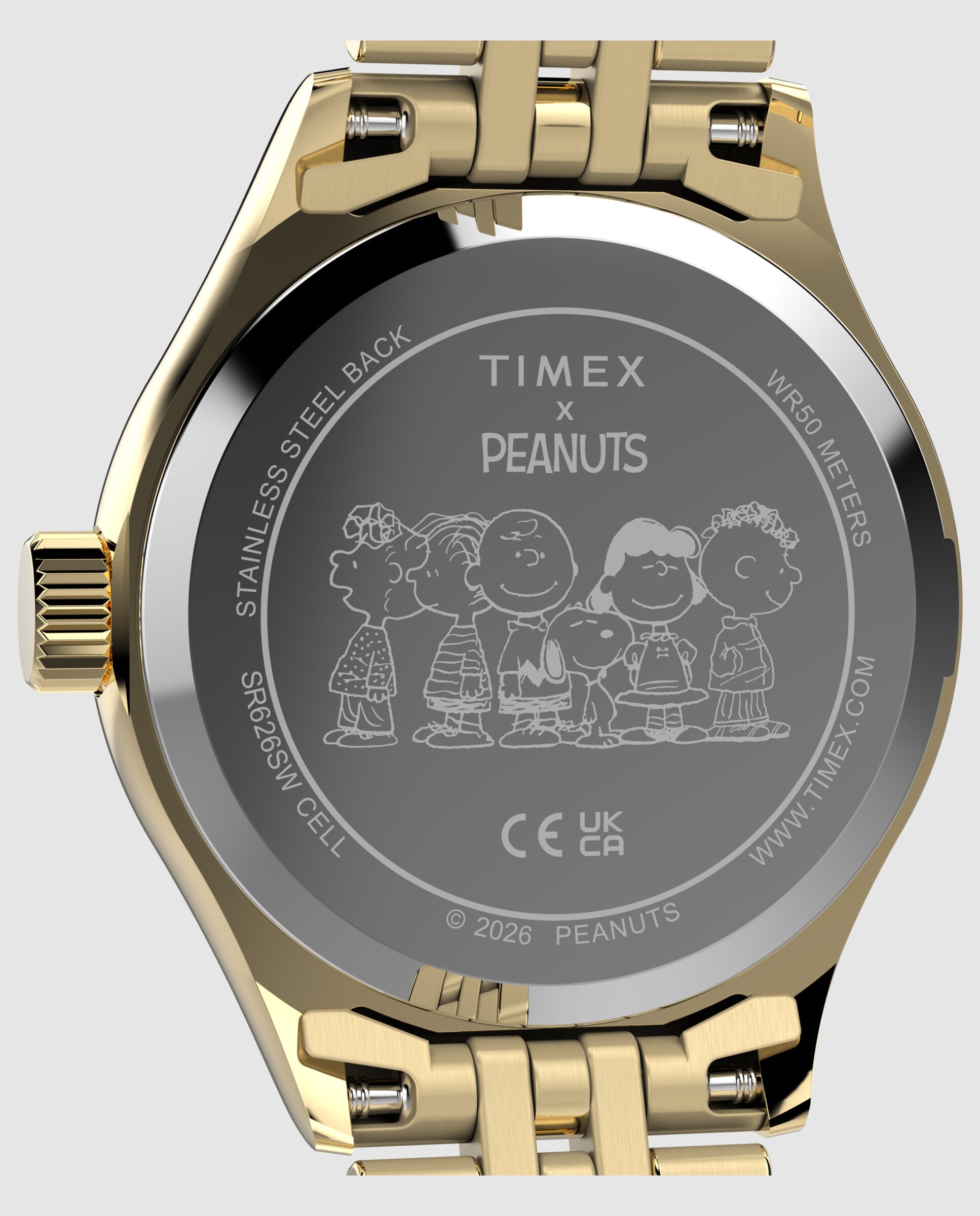 Reloj de mujer peanuts tw6a07400 de acero y correa dorada - Timex - Plata Plata-4