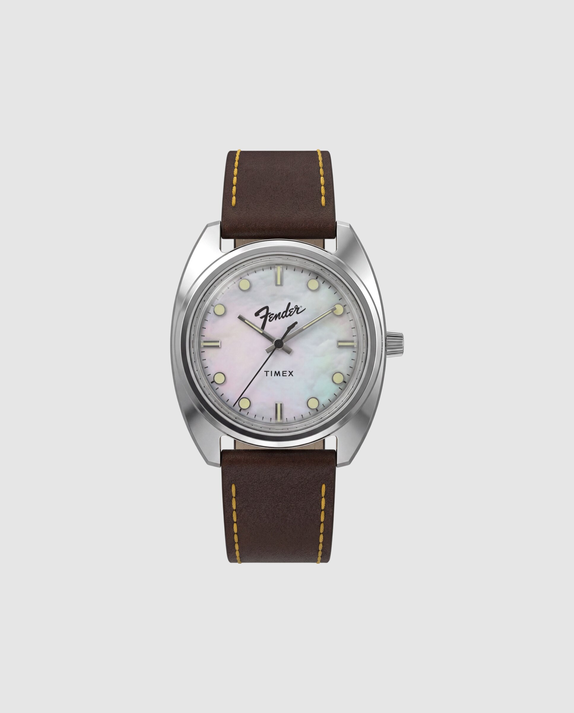 Imagen 0 de Reloj de hombre lab collab tw6a14700 de piel y correa marrón Marrón