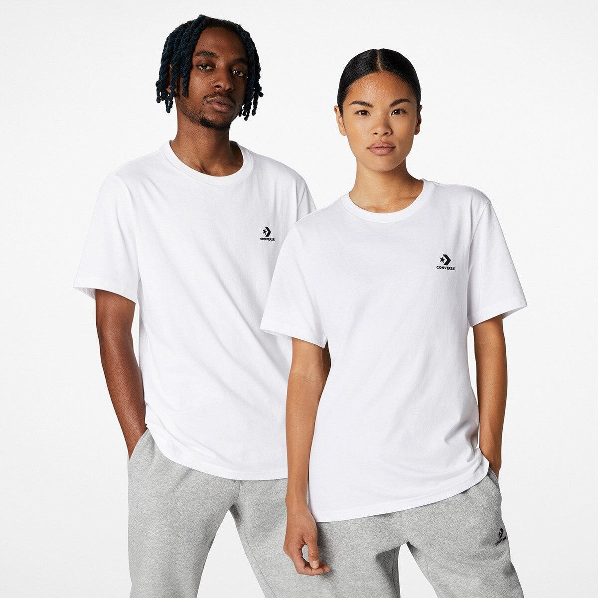 Camiseta unisex Go-To Embroidered Star Chevron Converse - Blanco Blanco-1