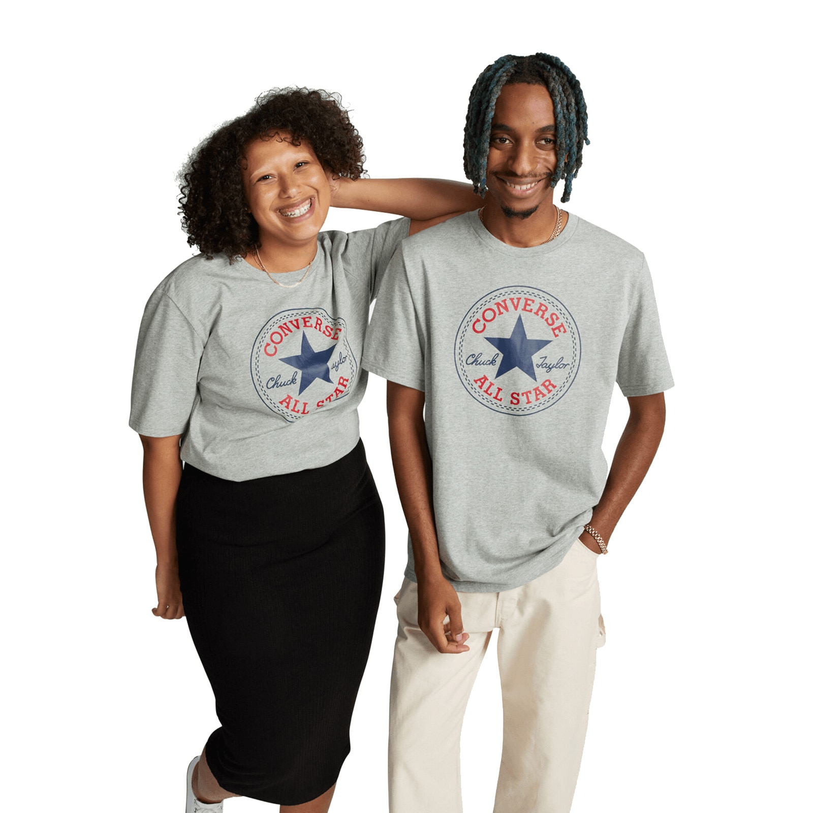 Camiseta unisex Converse - Gris Gris-1