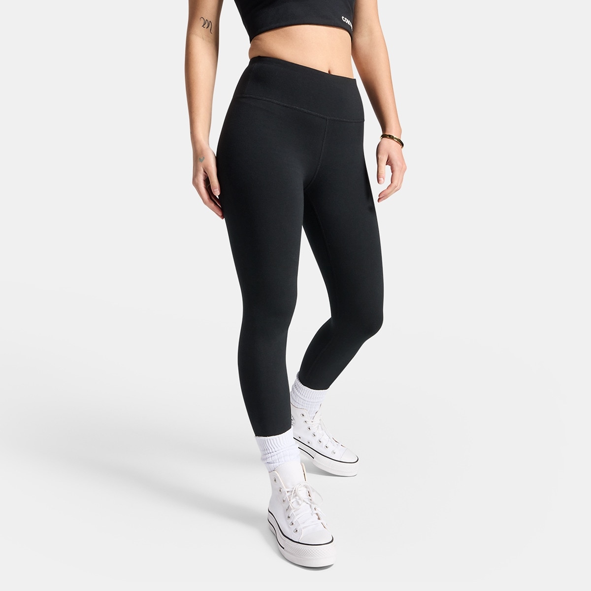 Imagen 0 de Mallas casual de mujer Star Chevron Mallas Converse Negro