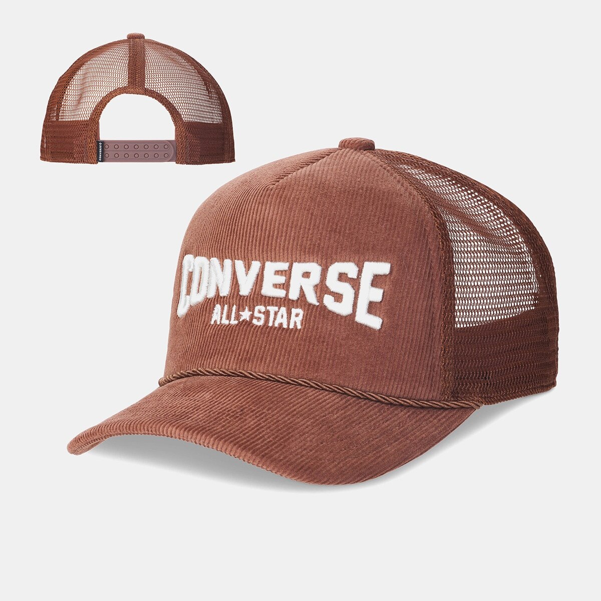 Imagen 4 de Gorra unisex Corduroy Trucker Hat Converse - Marrón Marrón