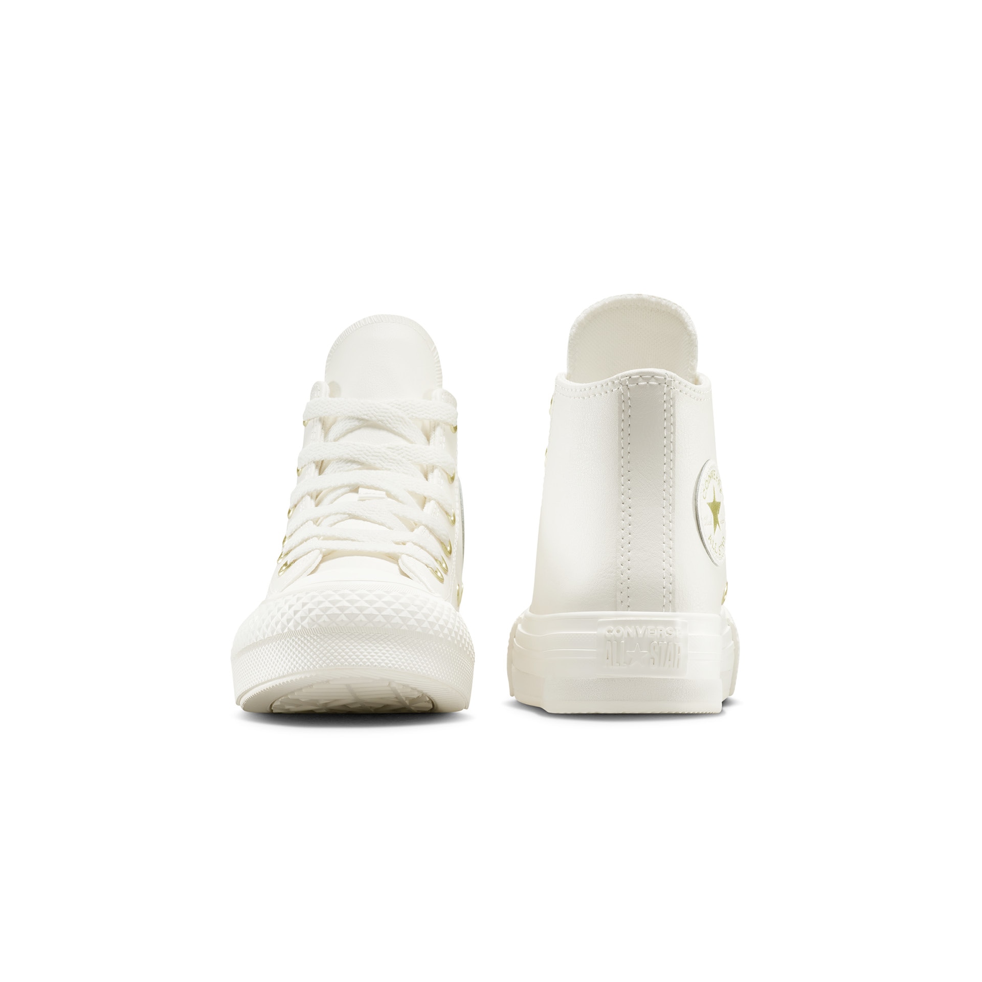 Zapatillas casual de niños Chuck Taylor All Star Eva Lift Gold Luxe Piel Converse - Blanco Blanco-4