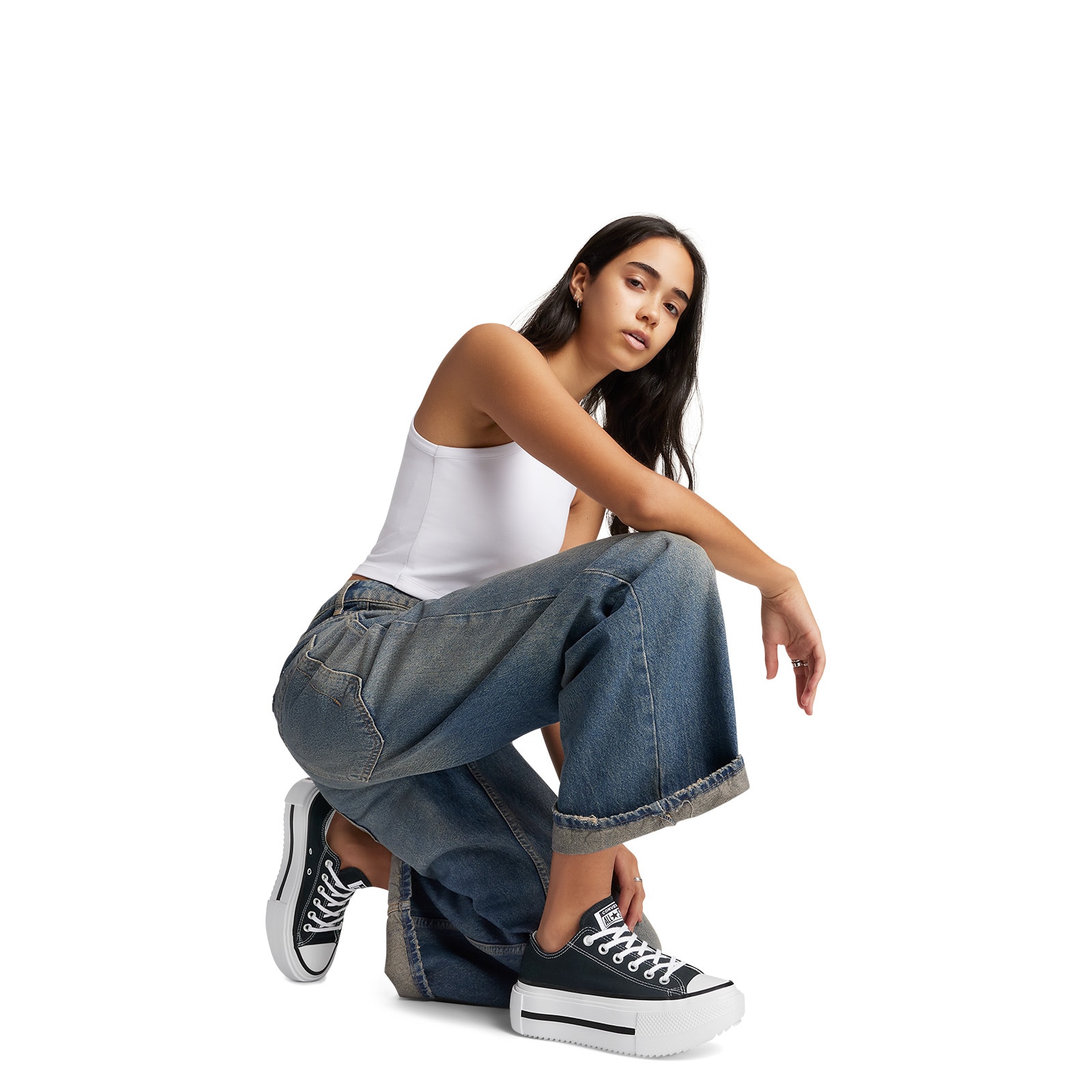 Zapatillas casual de mujer chuck taylor all star lift double stack Converse - Negro Negro-2