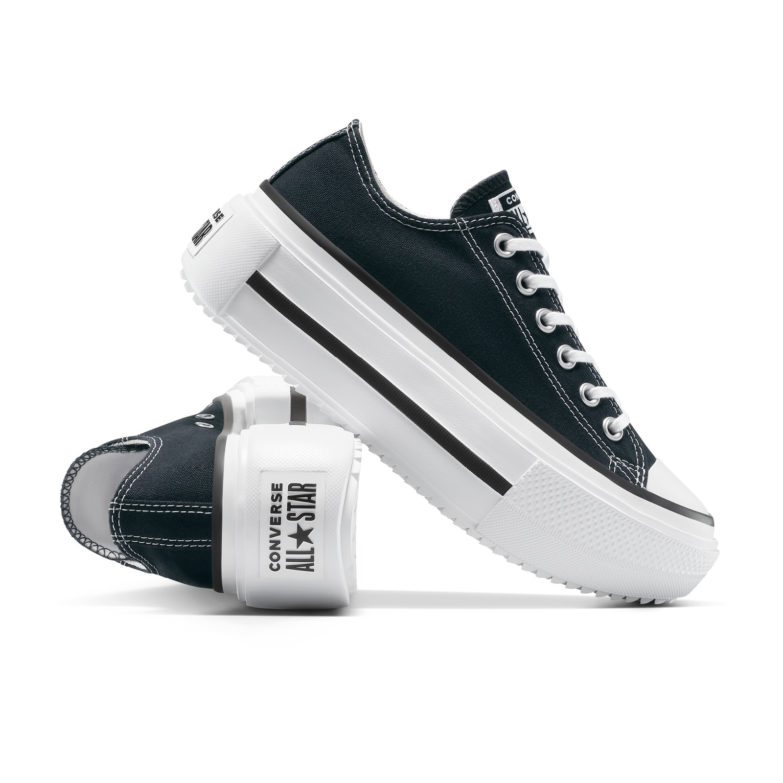 Zapatillas casual de mujer chuck taylor all star lift double stack Converse - Negro Negro-5