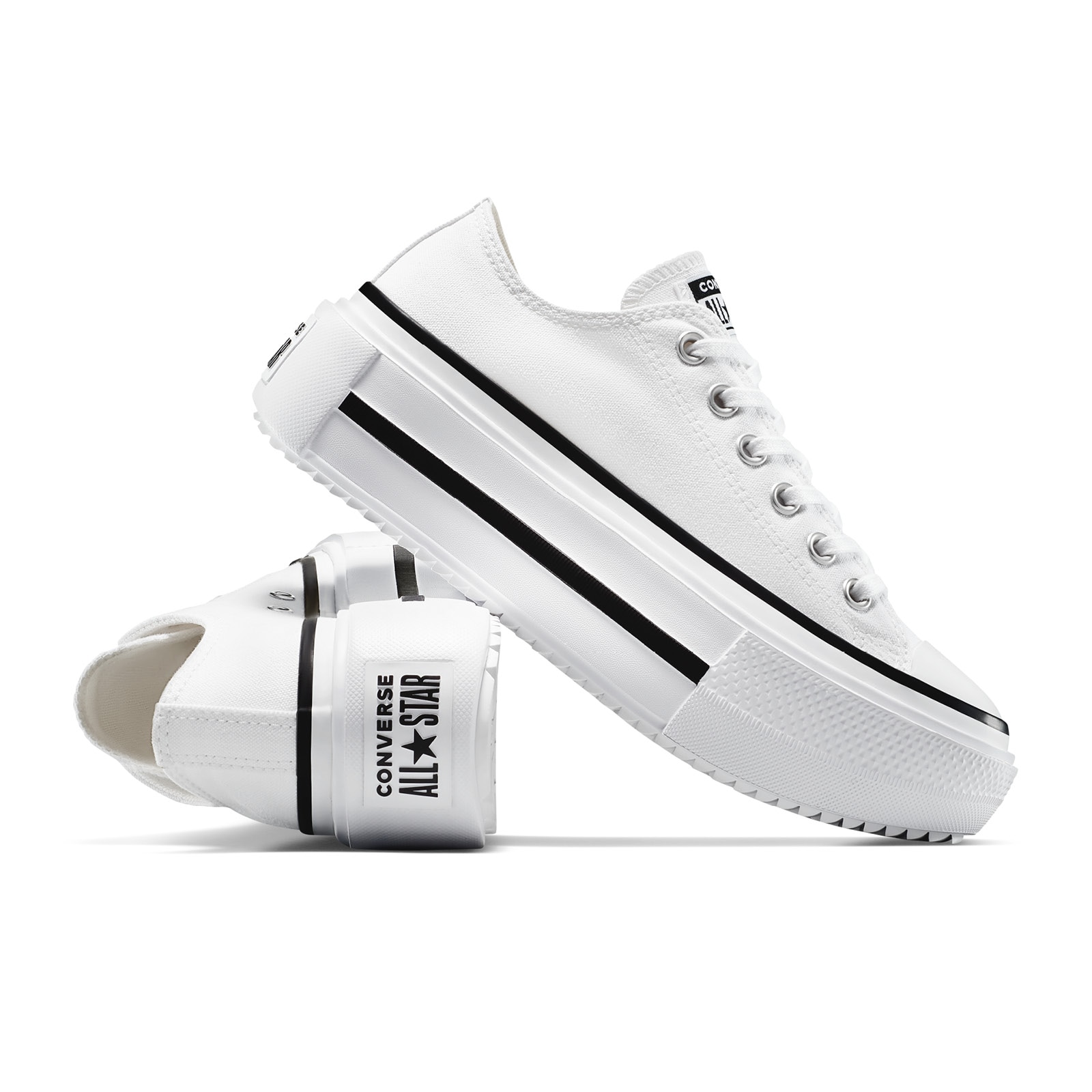 Zapatillas casual de mujer chuck taylor all star lift double stack Converse - Blanco Blanco-4
