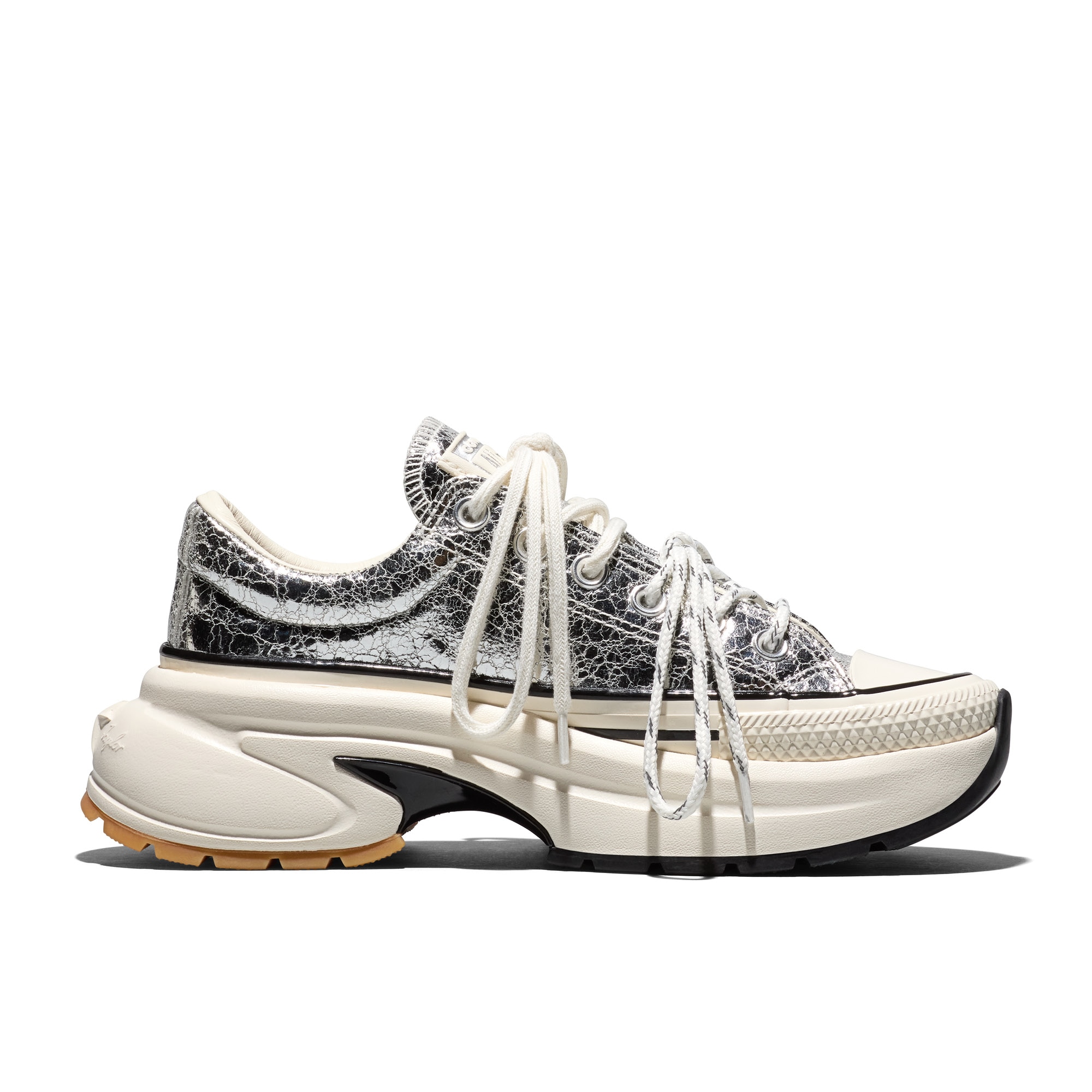 Zapatillas casual de mujer Run Star Crush Distressed Patent Converse - Plata Plata-1