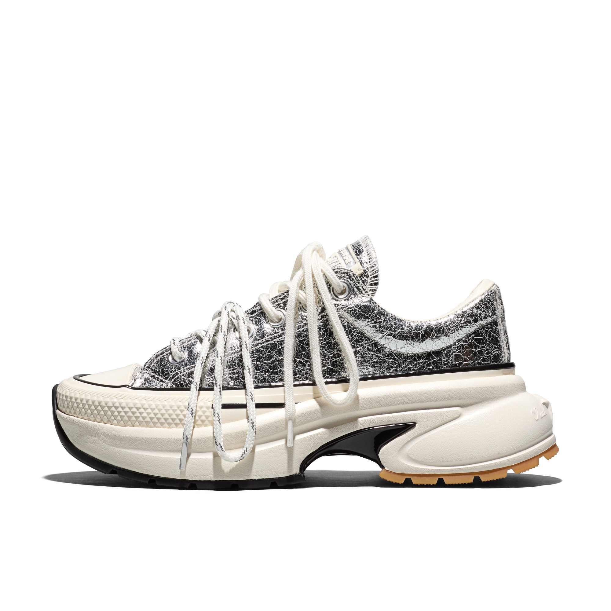 Zapatillas casual de mujer Run Star Crush Distressed Patent Converse - Plata Plata-2