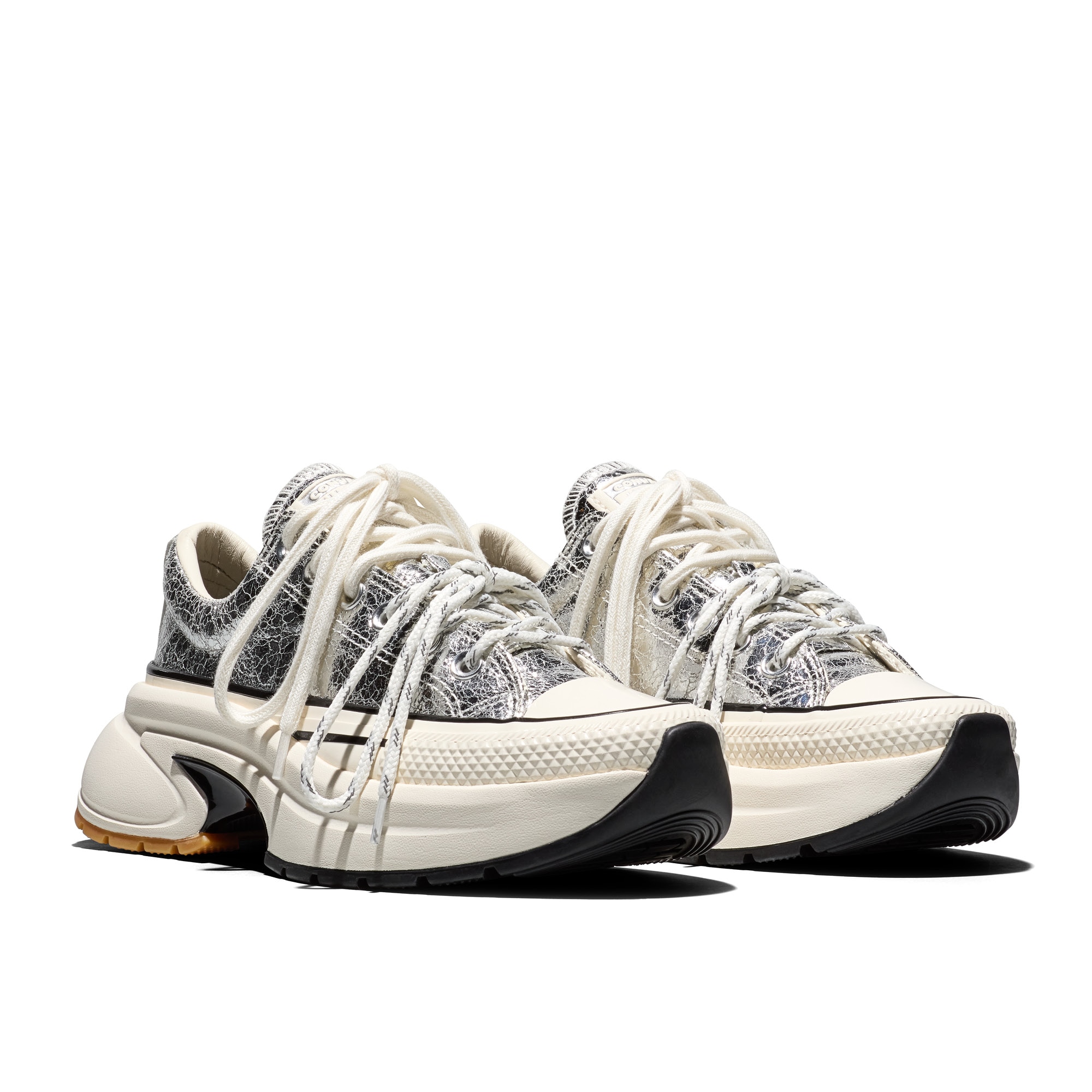 Zapatillas casual de mujer Run Star Crush Distressed Patent Converse - Plata Plata-5