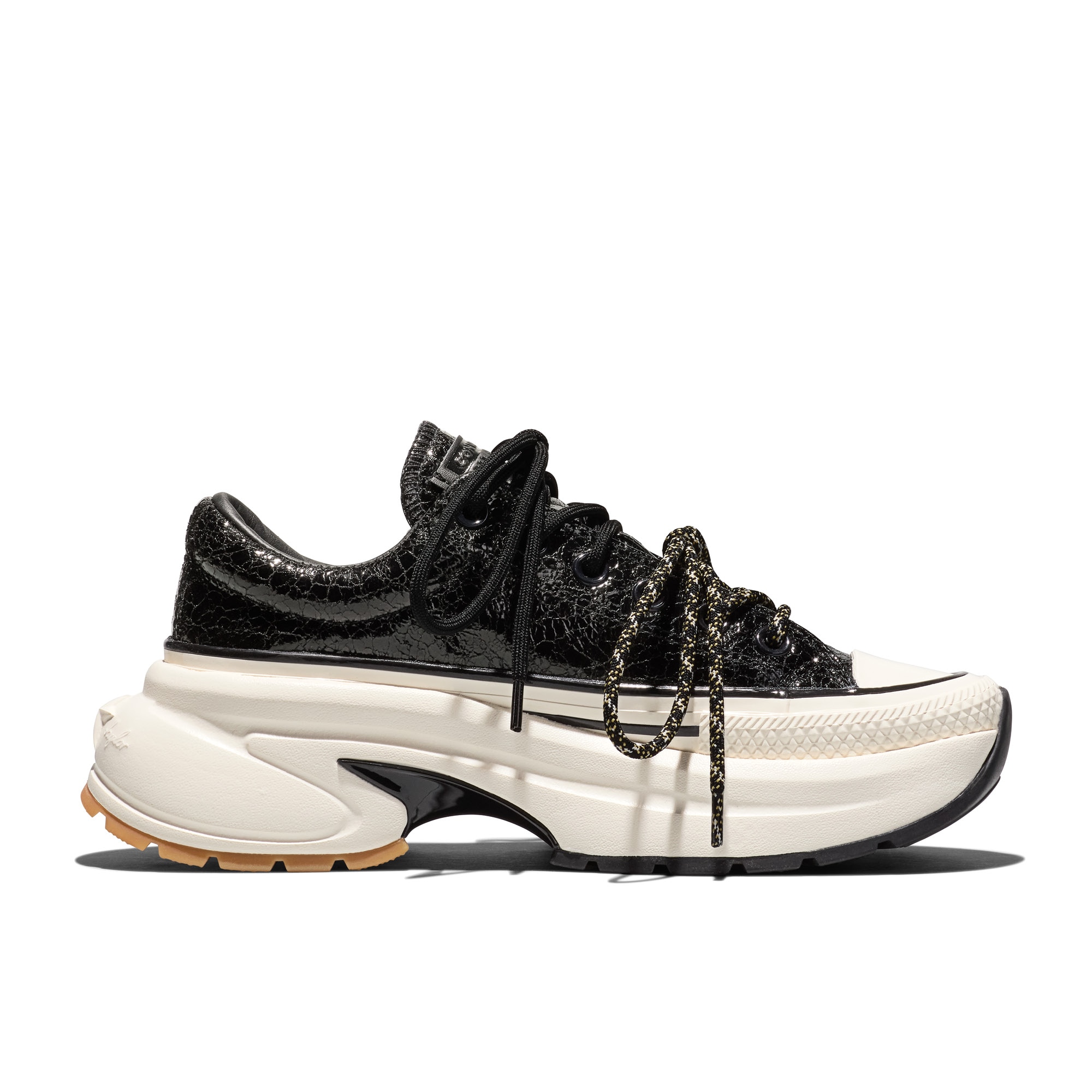Zapatillas casual de mujer Run Star Crush Distressed Patent Converse - Negro Negro-1