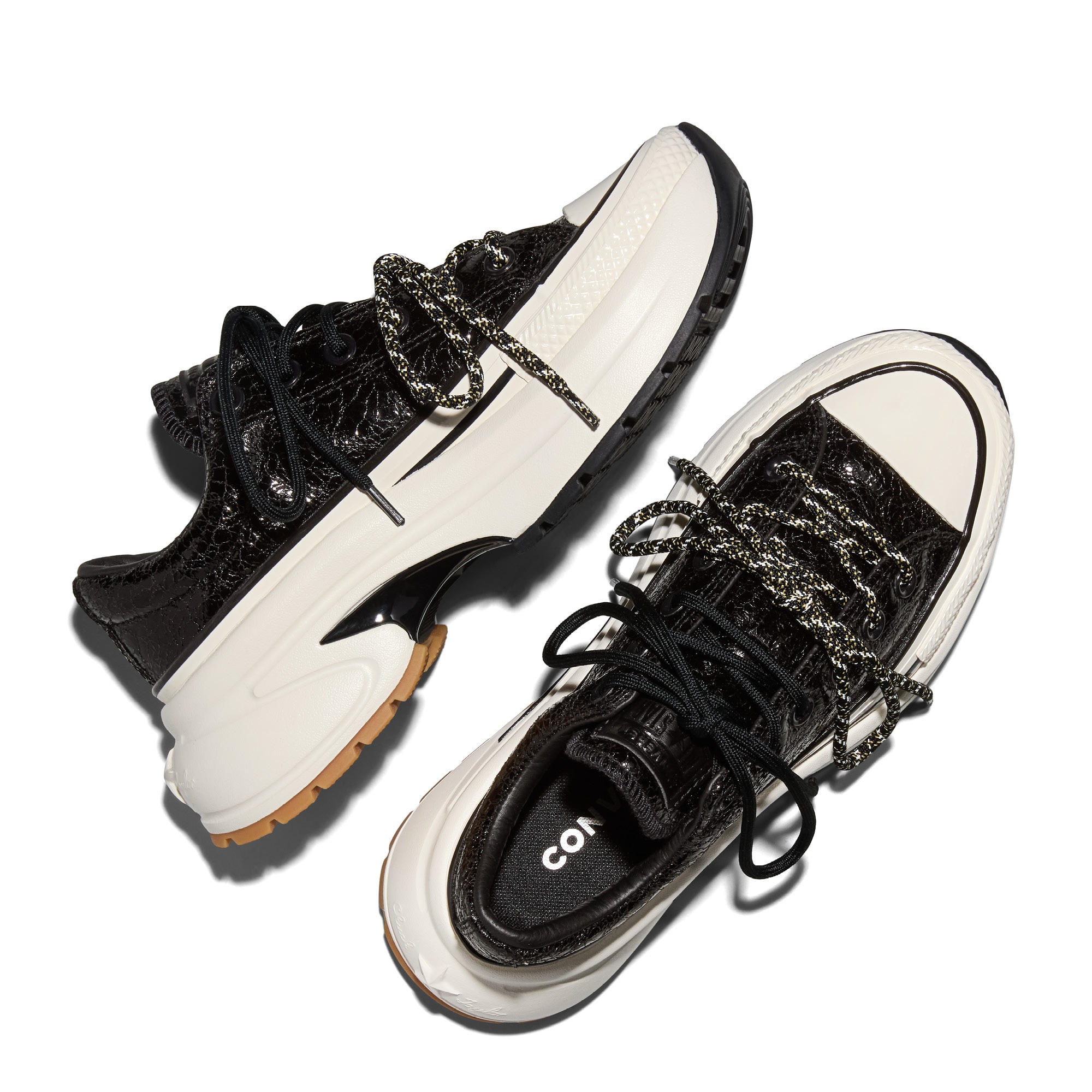 Zapatillas casual de mujer Run Star Crush Distressed Patent Converse - Negro Negro-2