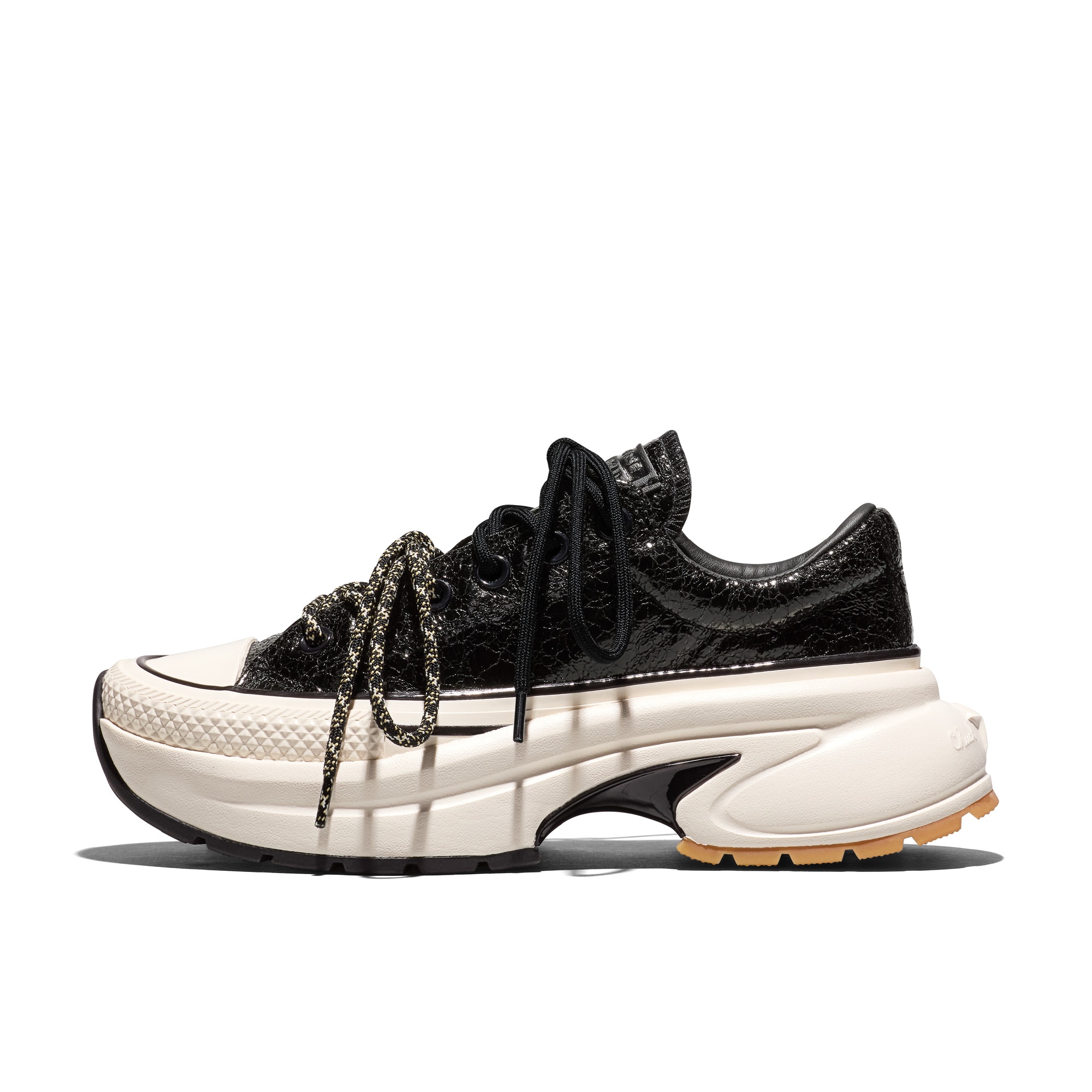 Zapatillas casual de mujer Run Star Crush Distressed Patent Converse - Negro Negro-3
