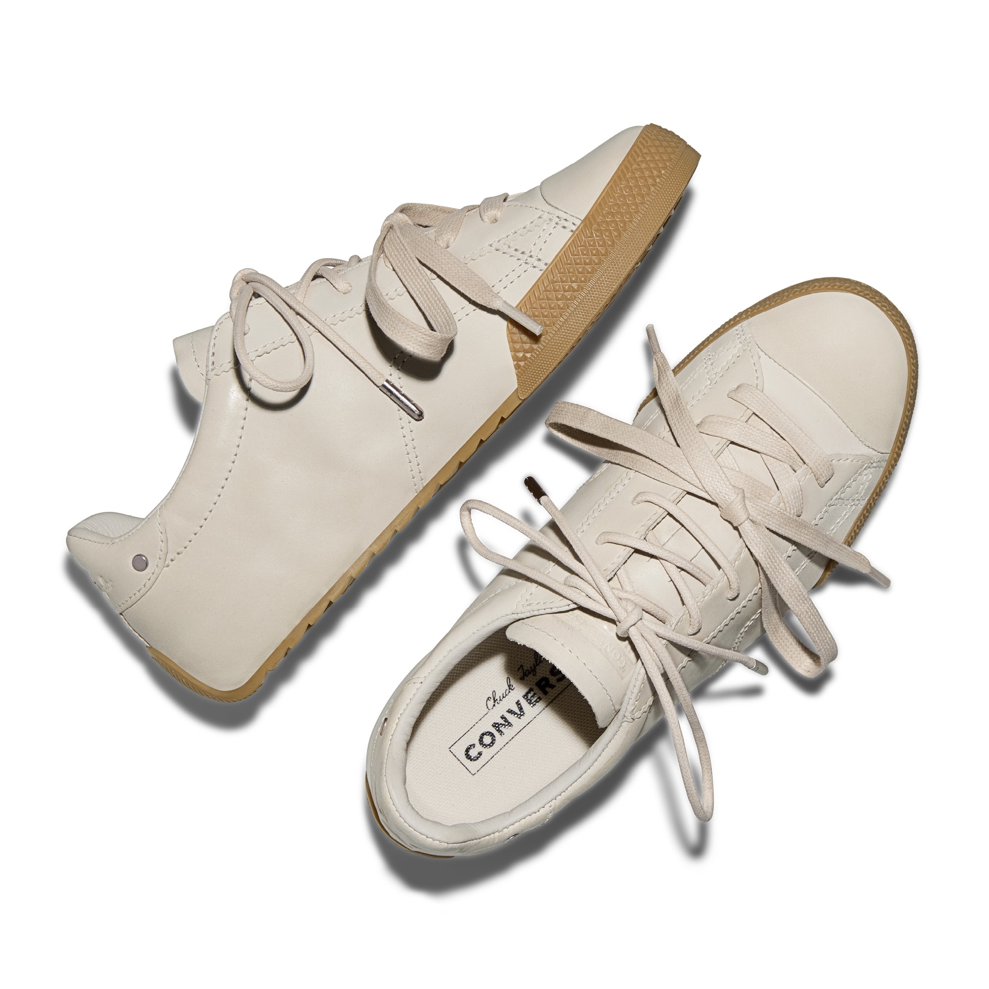 Zapatillas casual de mujer Chuck Taylor Lo Premium Piel Converse - Blanco Blanco-3
