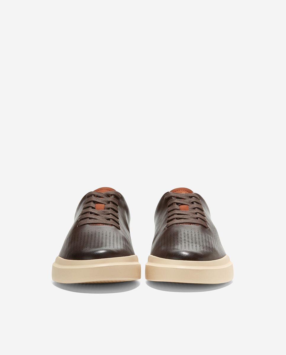 Zapatillas deportivas de hombre ligeras confeccionadas en cuero perforado - Cole Haan - Marrón oscuro Marrón oscuro-3