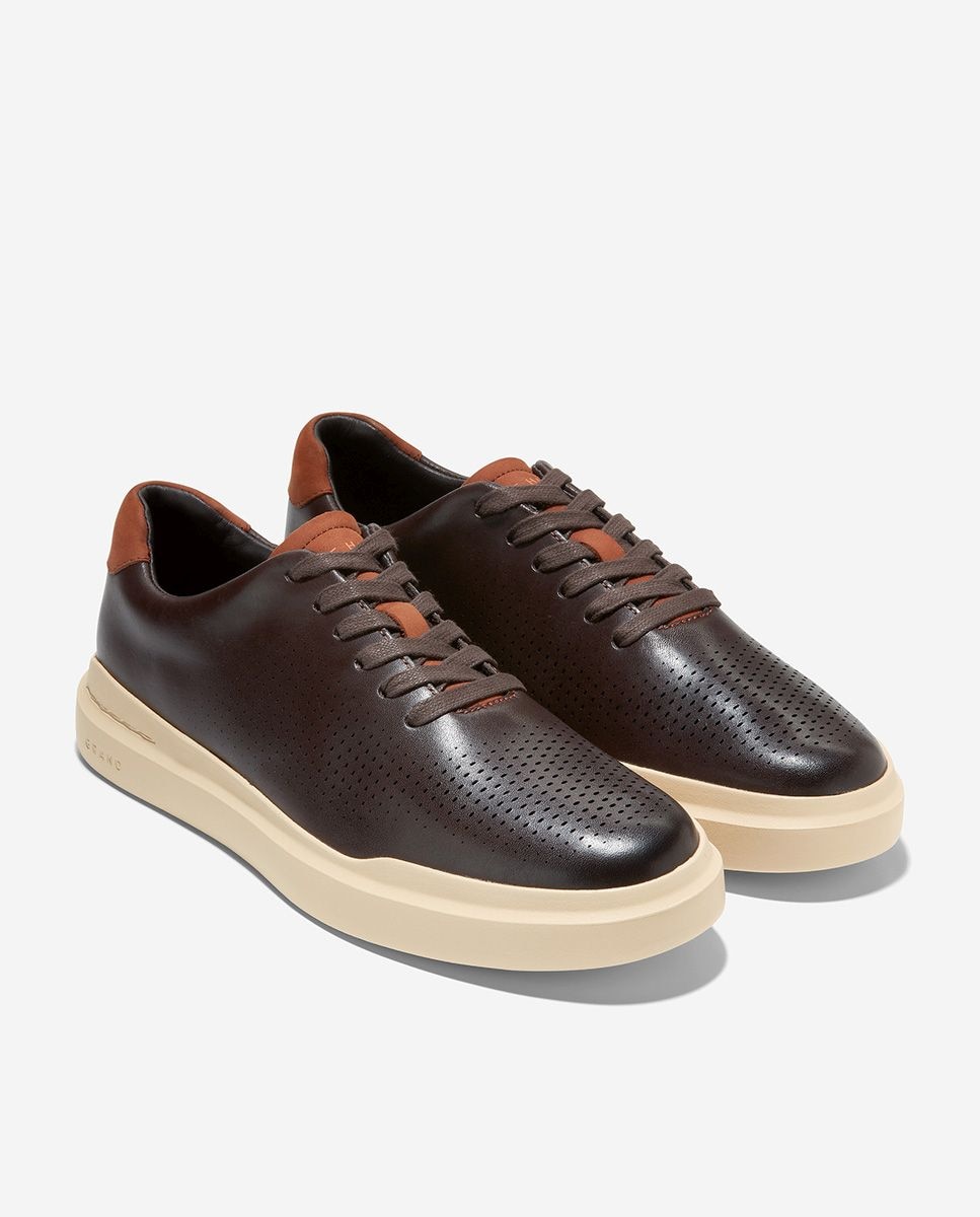 Zapatillas deportivas de hombre ligeras confeccionadas en cuero perforado - Cole Haan - Marrón oscuro Marrón oscuro-4