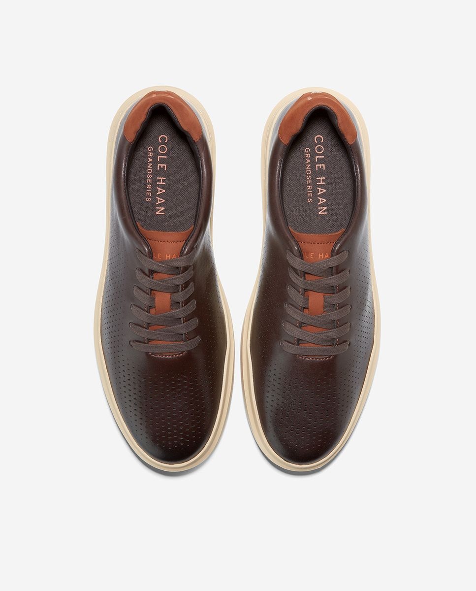 Zapatillas deportivas de hombre ligeras confeccionadas en cuero perforado - Cole Haan - Marrón oscuro Marrón oscuro-5