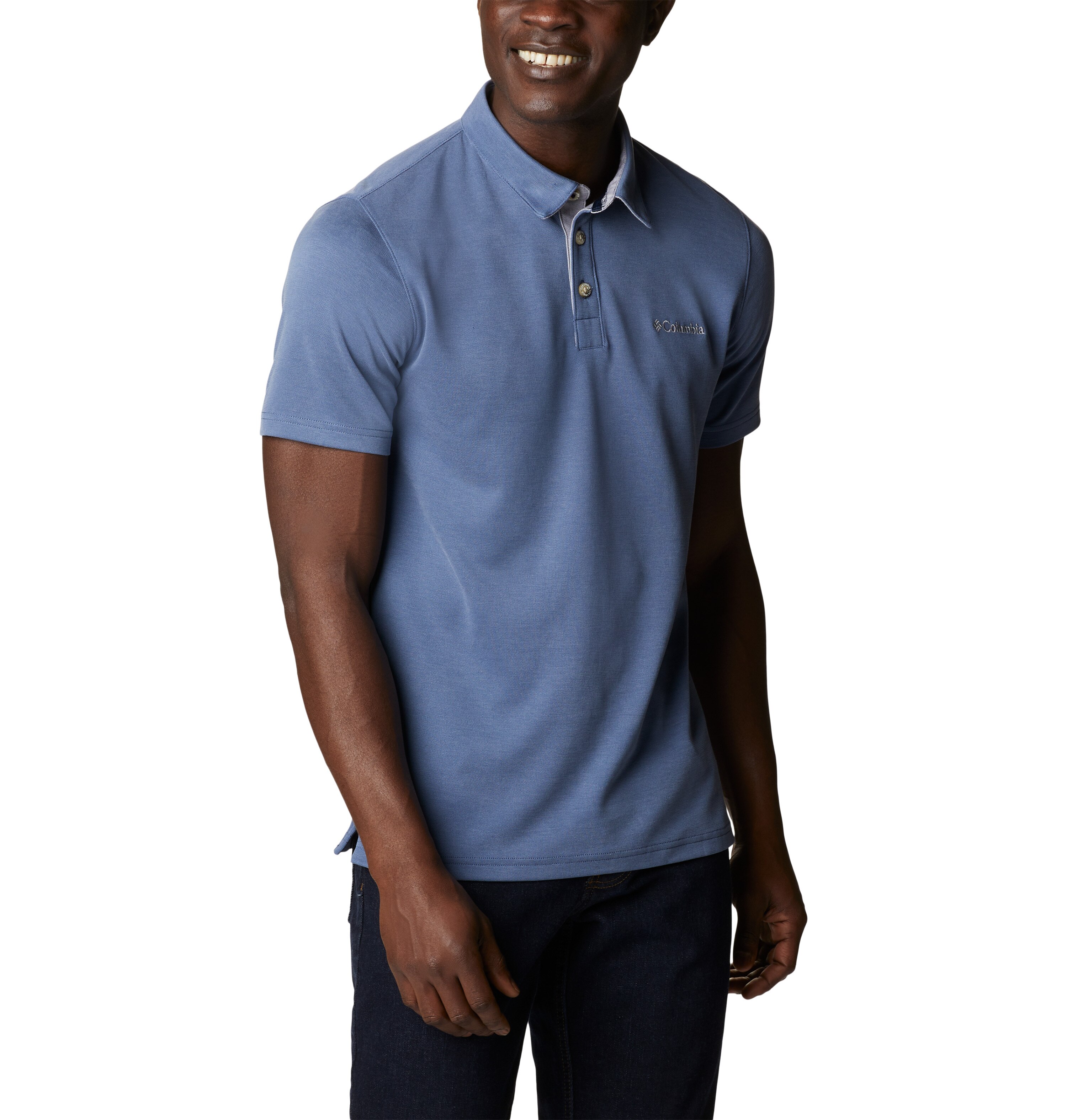 Polo de hombre Nelson Point™ Columbia - Azul fumé Azul fumé-5