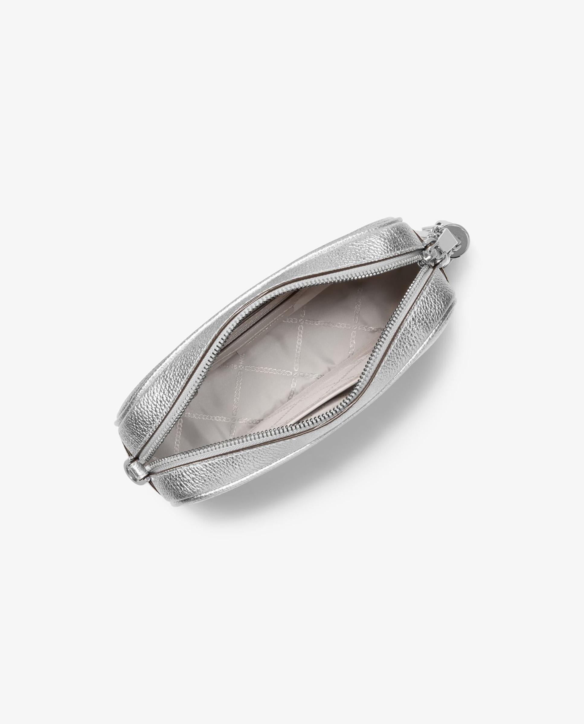 Michael Michael Kors - Bandolera de mujer jet set mediana de piel granulada metalizada.