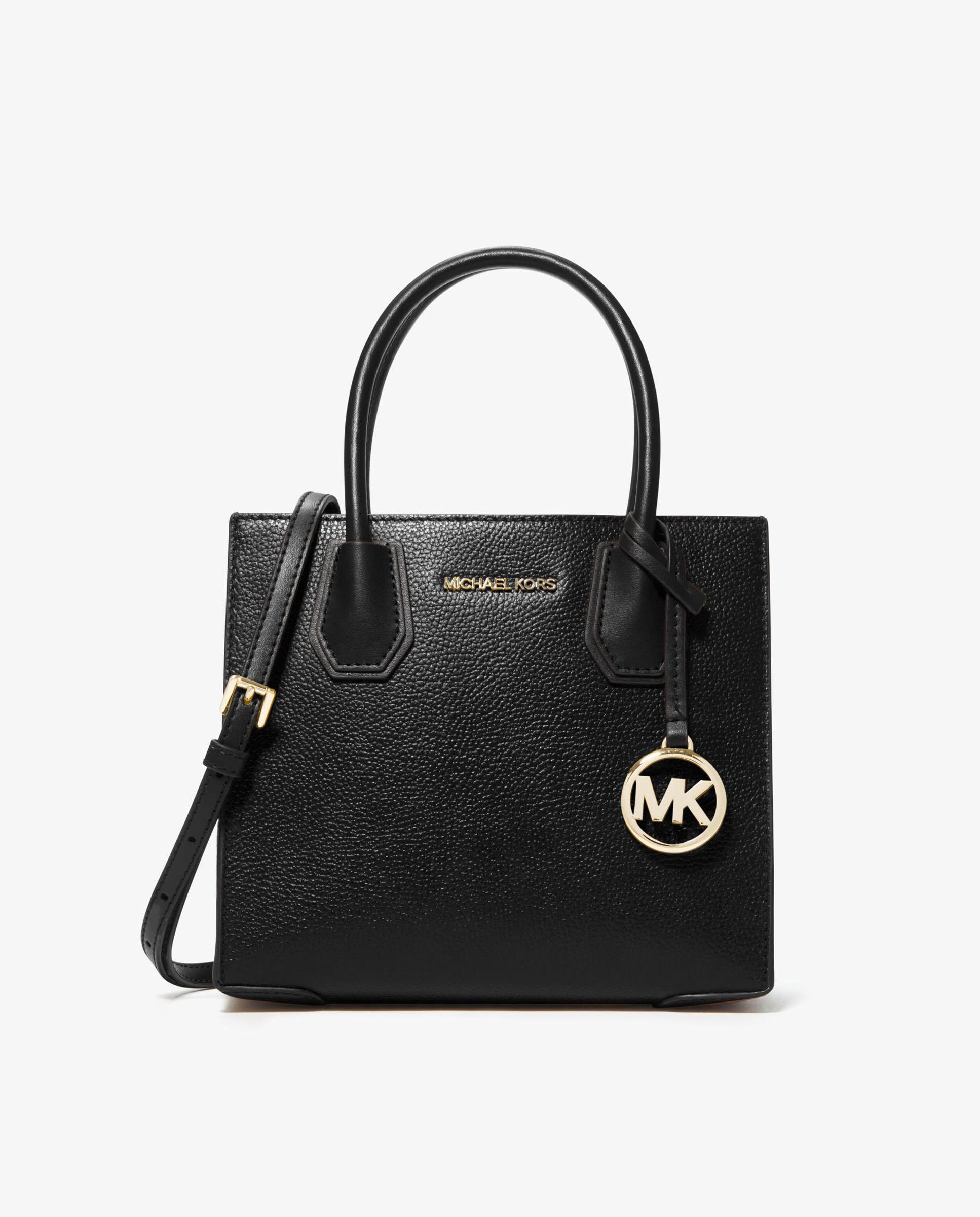 Bandolera de mujer Mercer mediana de piel granulada - Michael Michael Kors - Negro Negro-1