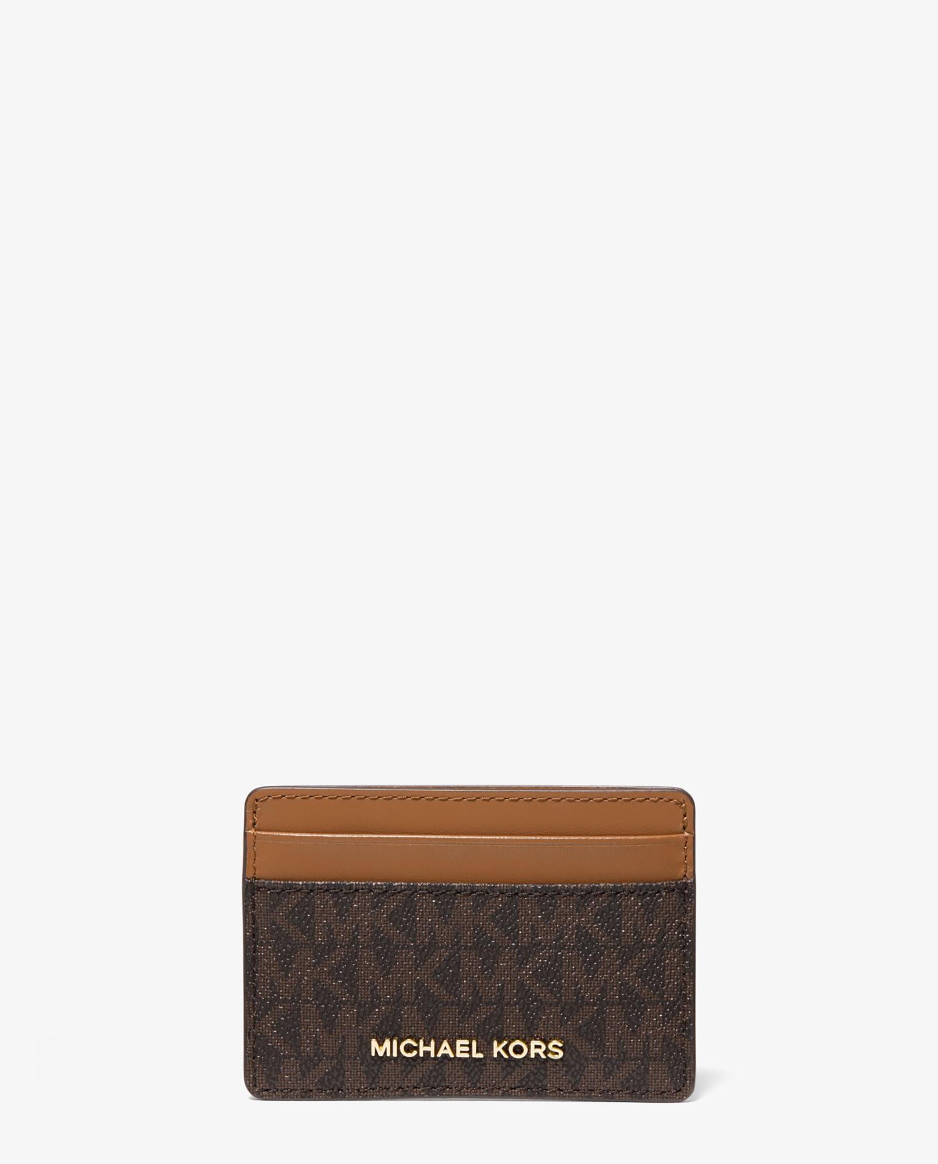 Tarjetero de mujer Jet Set con estampado de logotipo - Michael Michael Kors - Marrón Marrón-1