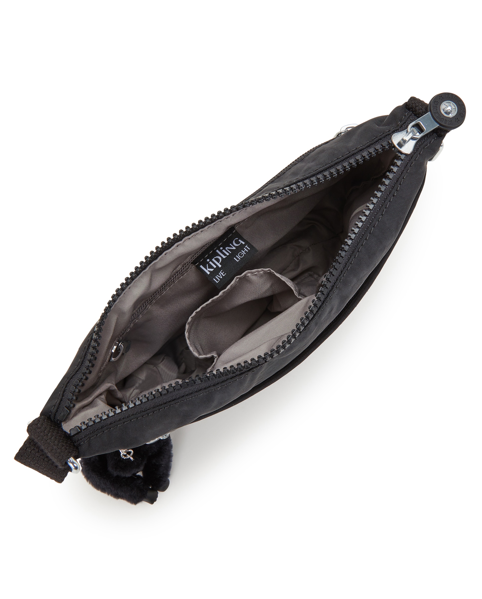 Bandolera de mujer pequeña con cremallera y correa ajustable - Kipling - Negro Negro-3