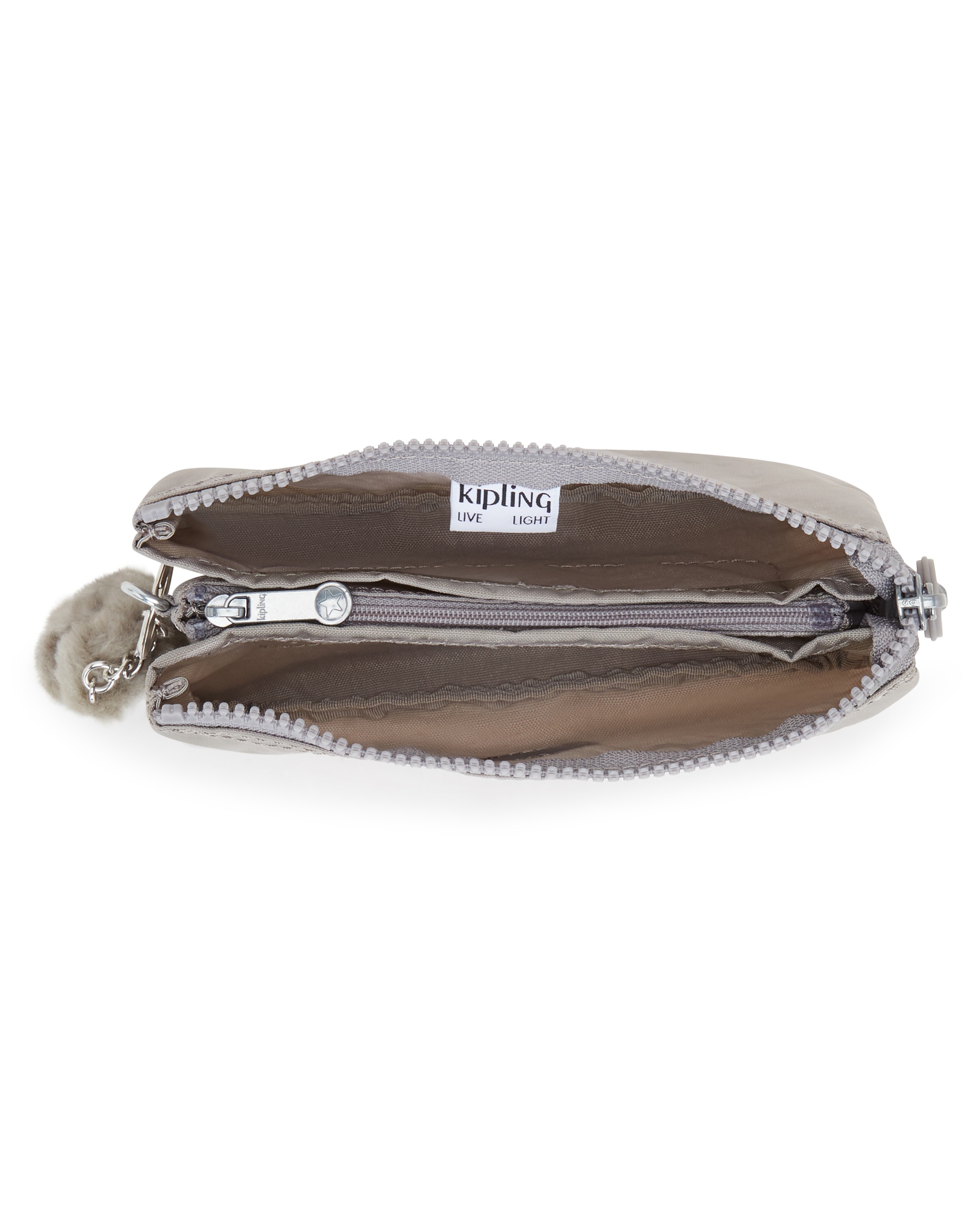 Monedero de mujer grande multiusos con cremallera y llavero - Kipling - Humo Humo-3