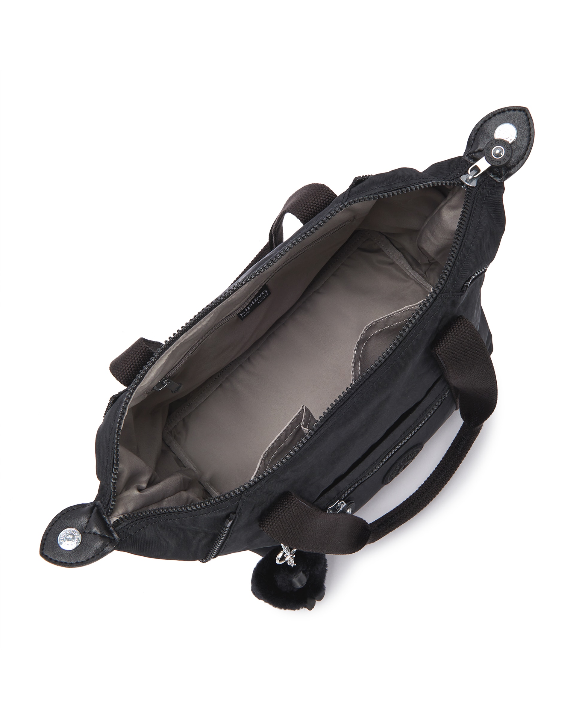 Shopper pequeño con cremallera y asa bandolera extraíble - Kipling - Negro Negro-3