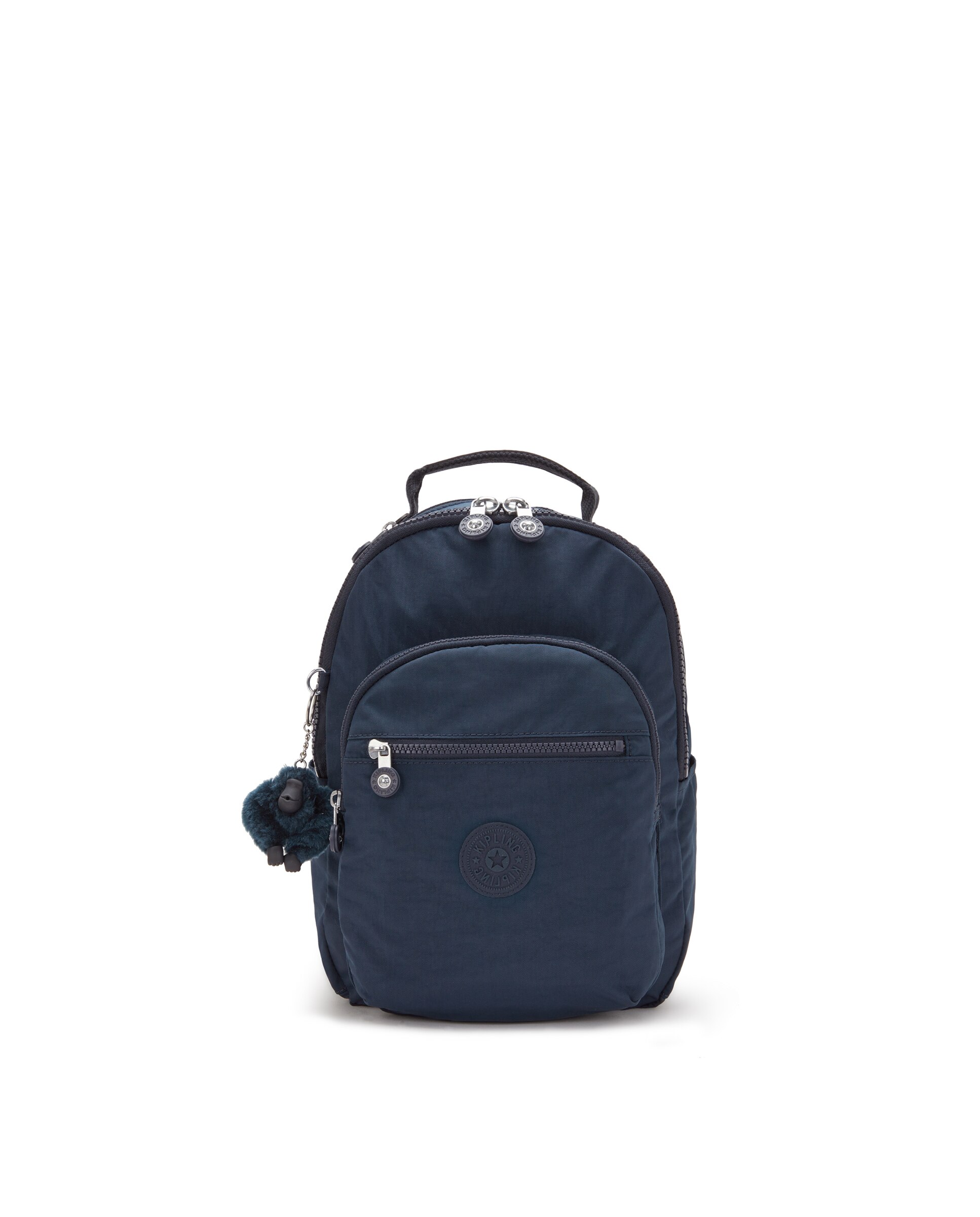 Mochila de mujer pequeña con cremallera y funda para tablet - Kipling - Marino Marino-1