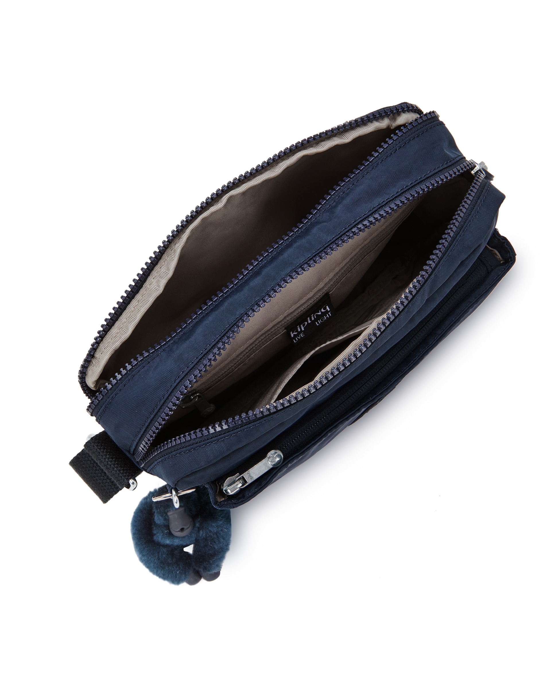 Bandolera de mujer mediana con correa ajustable para el hombro - Kipling - Marino Marino-4