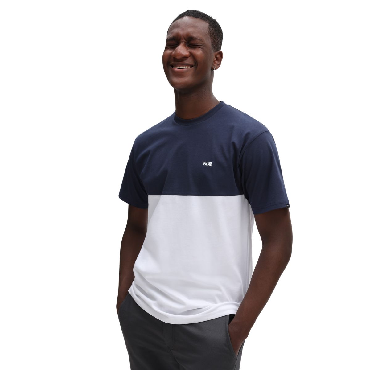 Imagen 1 de Camiseta de hombre COLORBLOCK Vans - Blanco / Azul Blanco / Azul