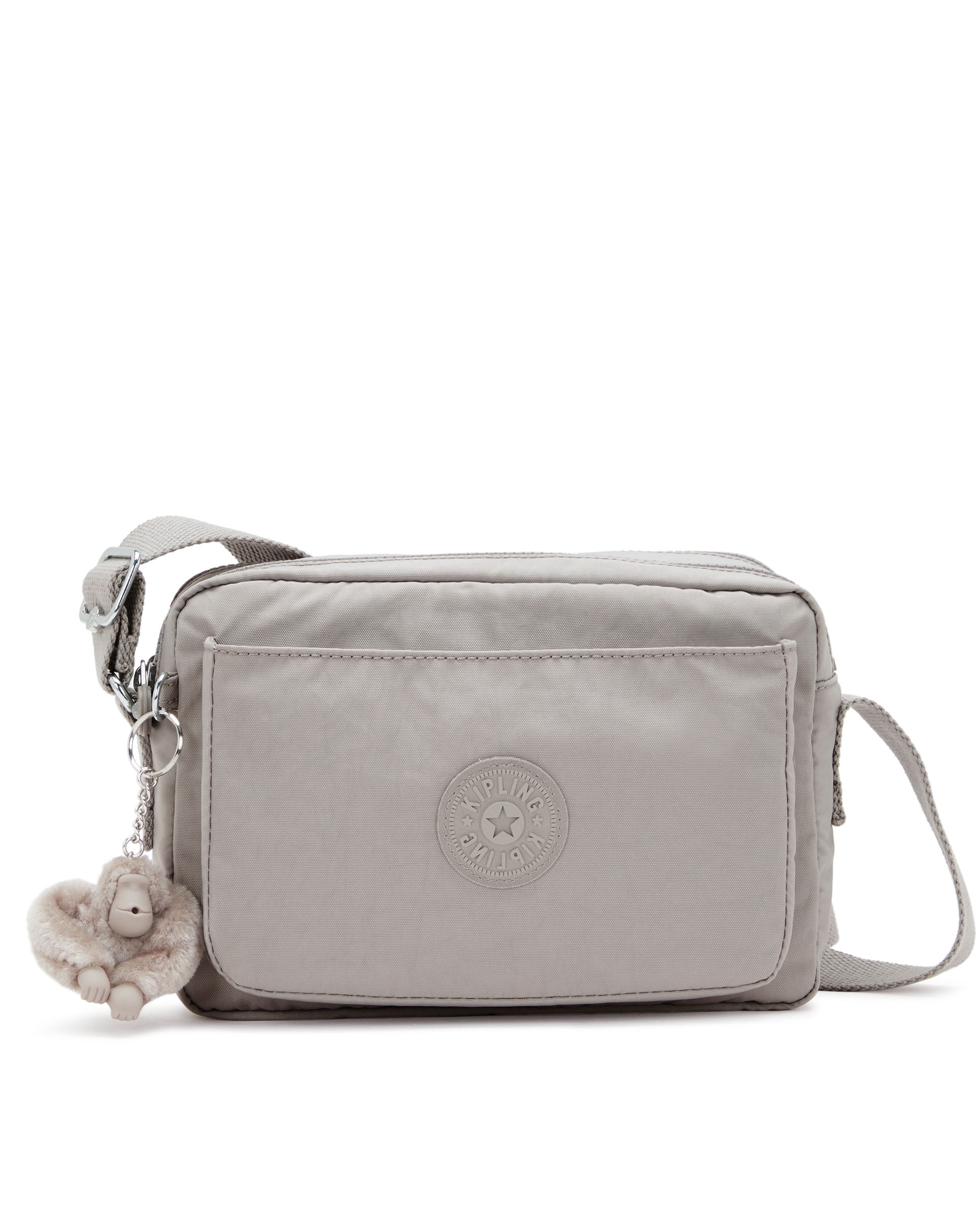 Bandolera de mujer Abanu M con correa ajustable en gris - Kipling - Gris claro Gris claro-1