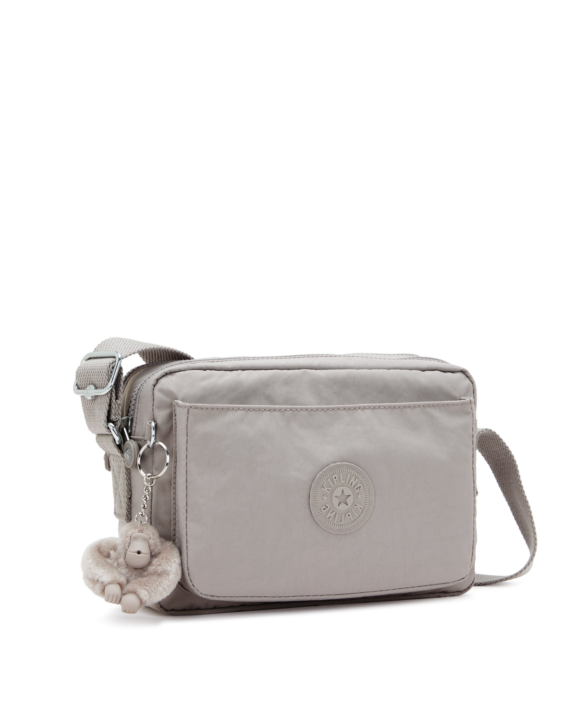 Bandolera de mujer Abanu M con correa ajustable en gris - Kipling - Gris claro Gris claro-4