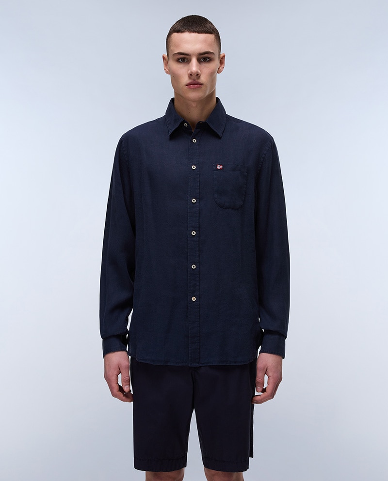 Imagen 0 de Camisa de lino de hombre linen ls de corte regular y manga larga Blanco