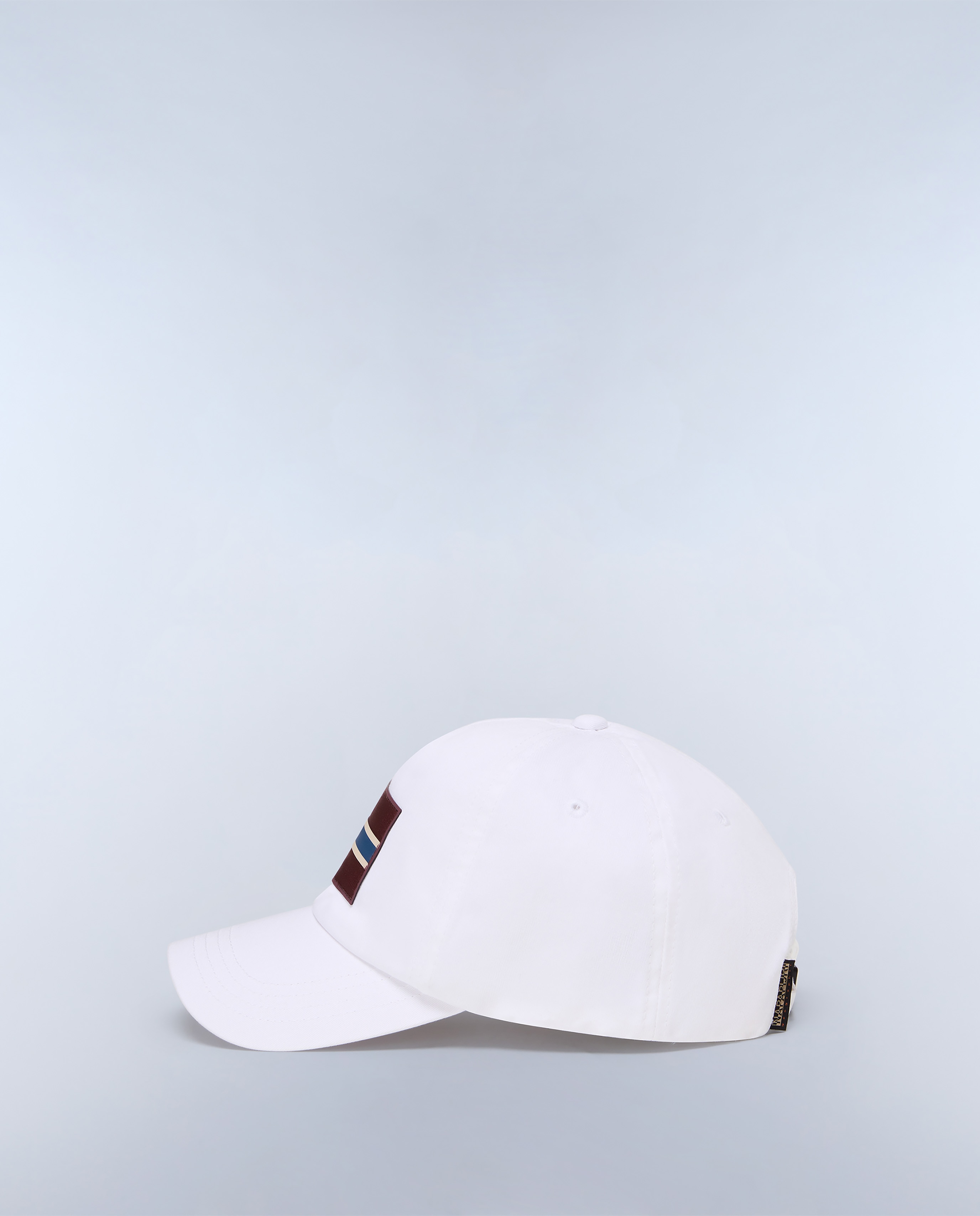 Gorra de hombre napapijri de algodón con parche frontal - Blanco Blanco-4