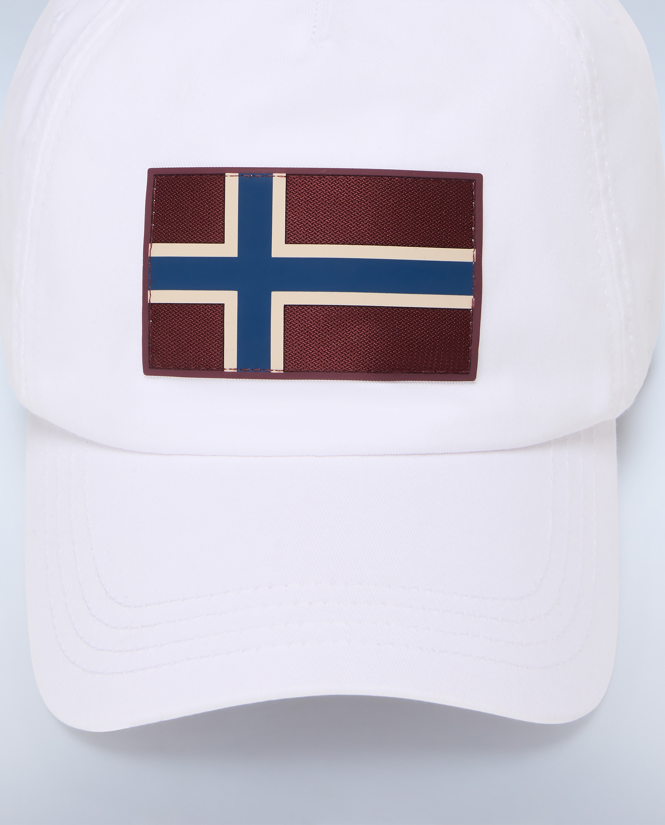 Gorra de hombre napapijri de algodón con parche frontal - Blanco Blanco-7