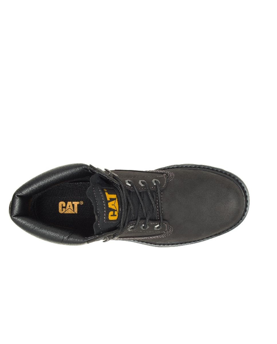 Imagen 4 de Bota caterpillar de adulto en piel con cordones - Negro / Amarillo Negro / Amarillo