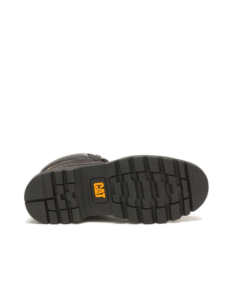 Imagen 5 de Bota caterpillar de adulto en piel con cordones - Negro / Amarillo Negro / Amarillo