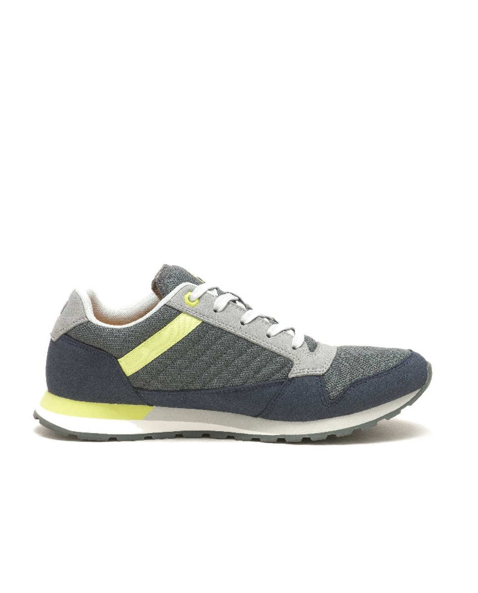Zapatillas de hombre de piel ventura Gris / Amarillo Flúor Caterpillar Gris / Amarillo Flúor-1