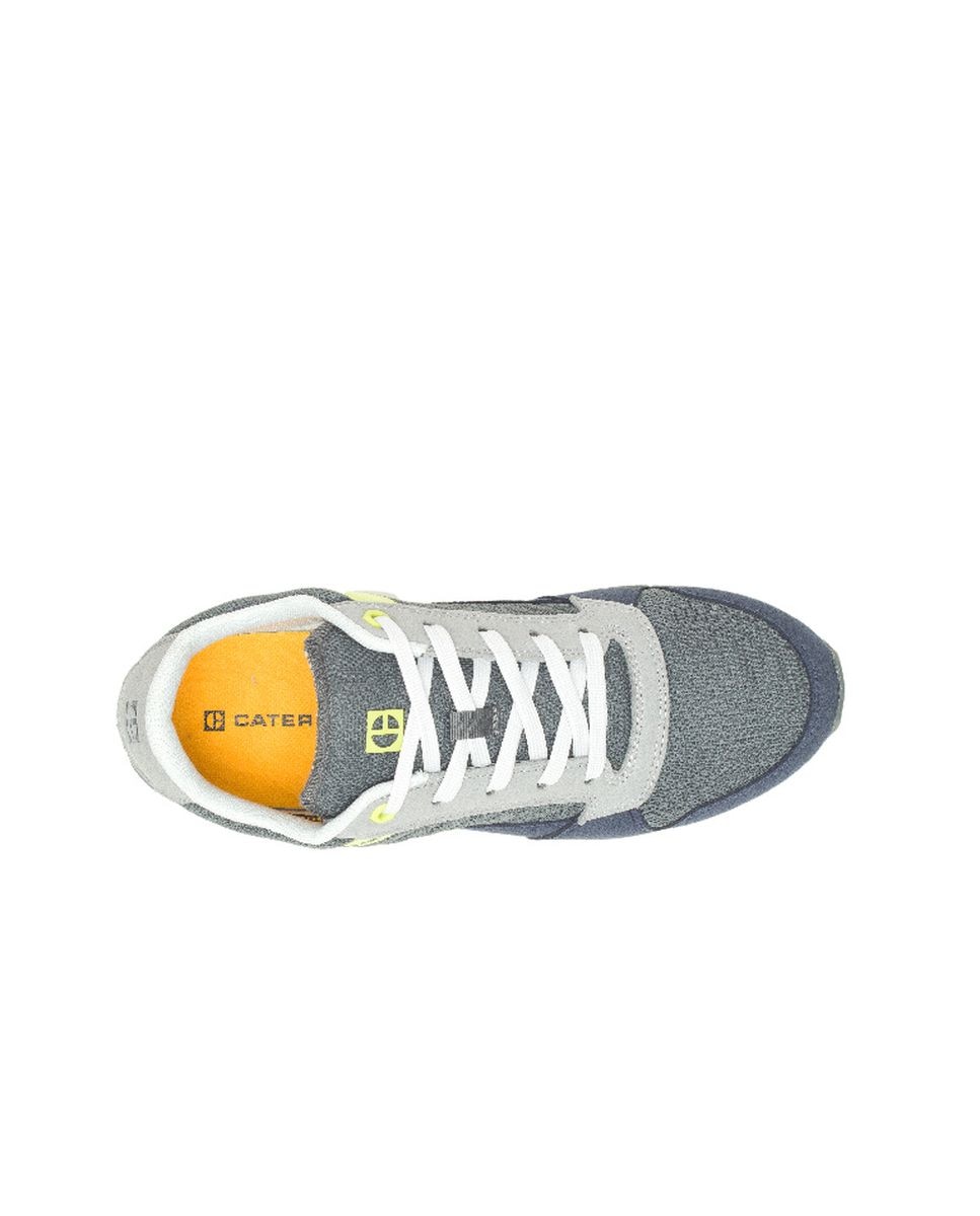 Zapatillas de hombre de piel ventura Gris / Amarillo Flúor Caterpillar Gris / Amarillo Flúor-2