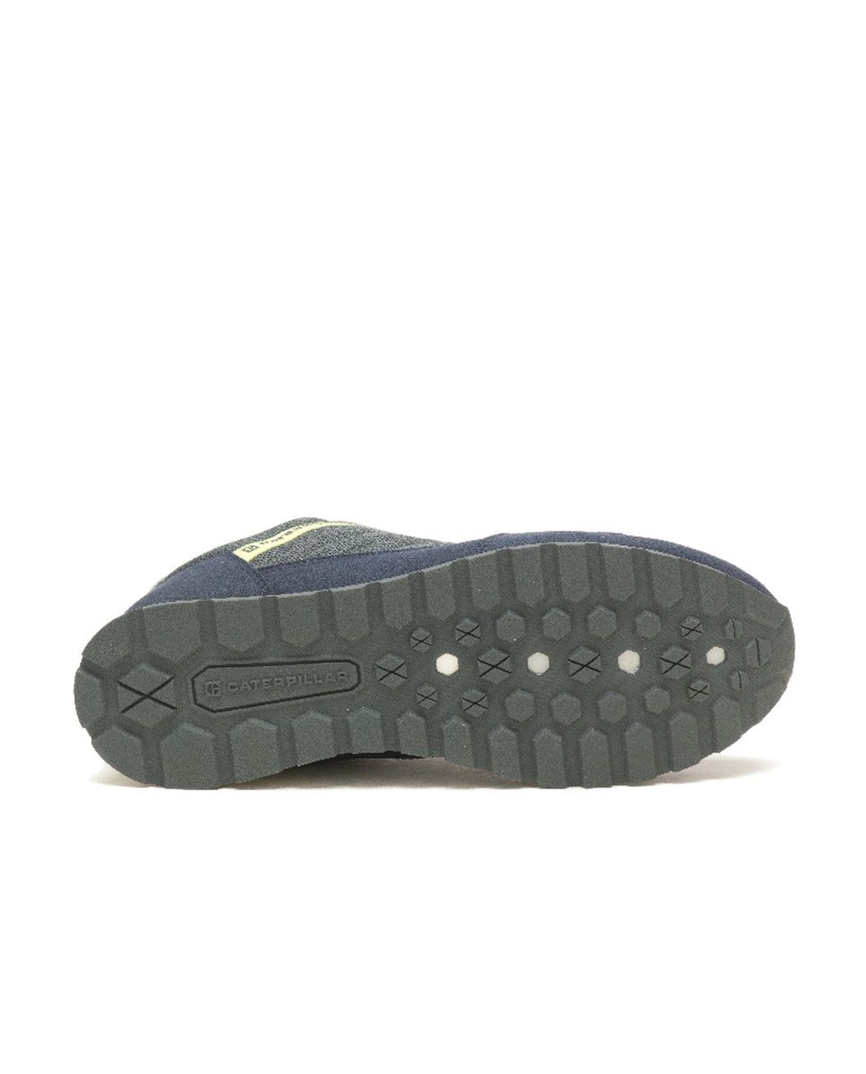 Zapatillas de hombre de piel ventura Gris / Amarillo Flúor Caterpillar Gris / Amarillo Flúor-5
