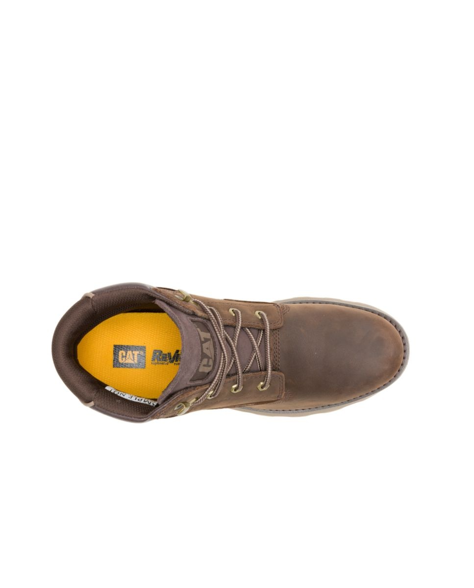 Botas de hombre de piel pursue wp - Caterpillar - Marrón oscuro Marrón oscuro-4