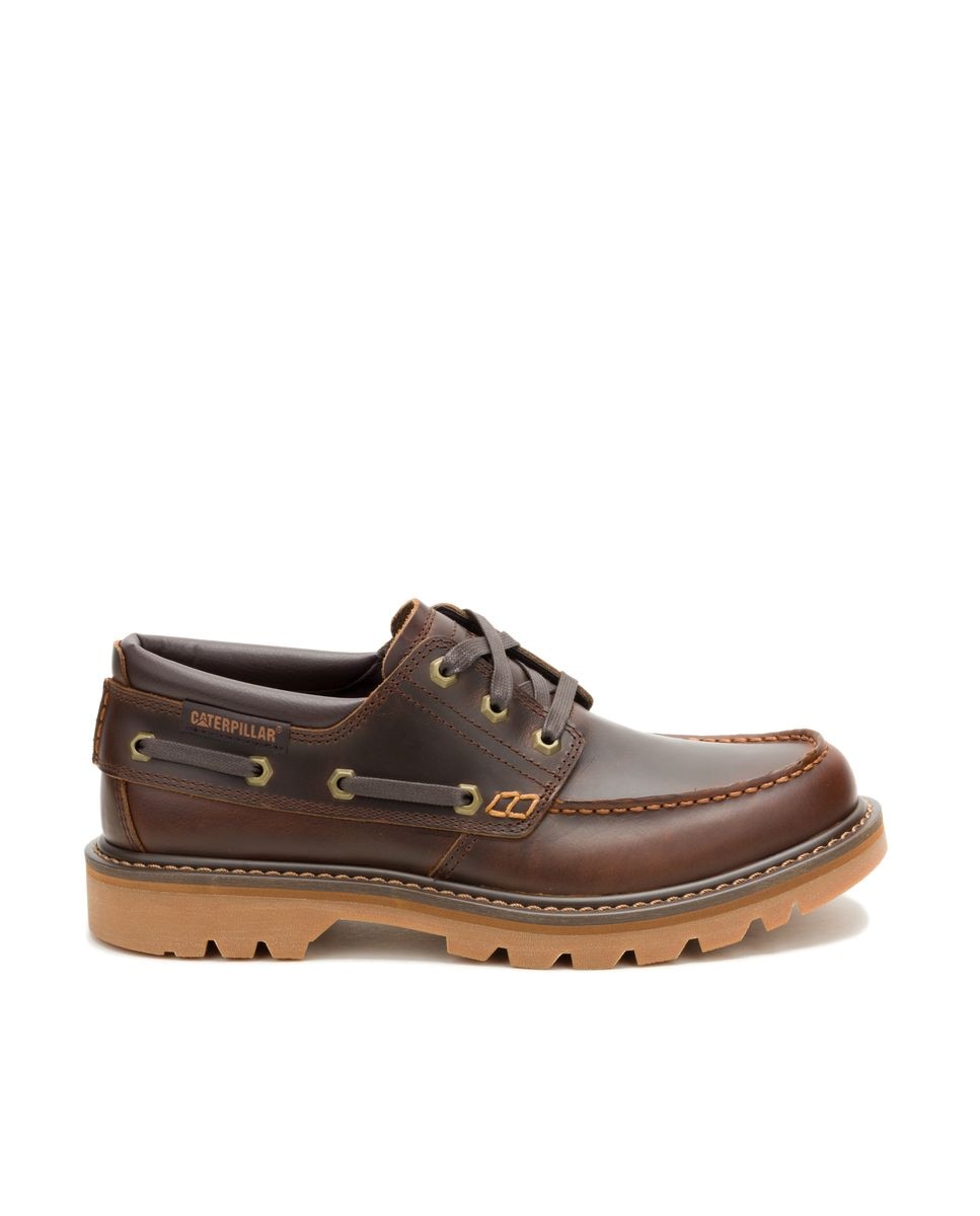 Imagen 1 de Náuticos de hombre de piel colorado boat l - Caterpillar - Marrón chocolate Marrón chocolate