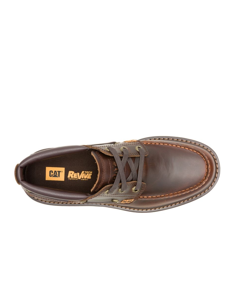 Imagen 4 de Náuticos de hombre de piel colorado boat l - Caterpillar - Marrón chocolate Marrón chocolate