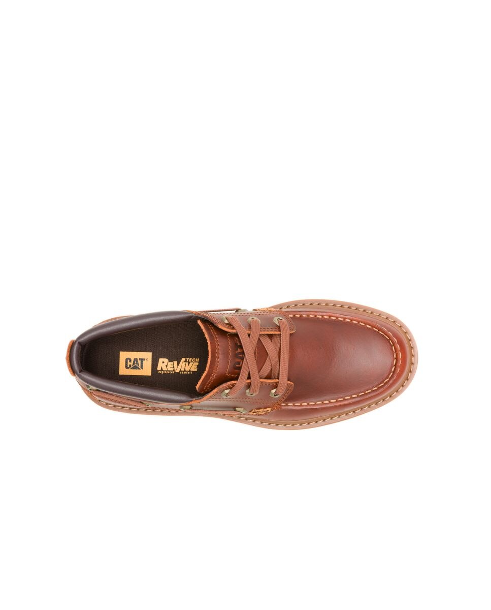 Imagen 4 de Náuticos de hombre de piel colorado boat l - Caterpillar - Marrón claro Marrón claro