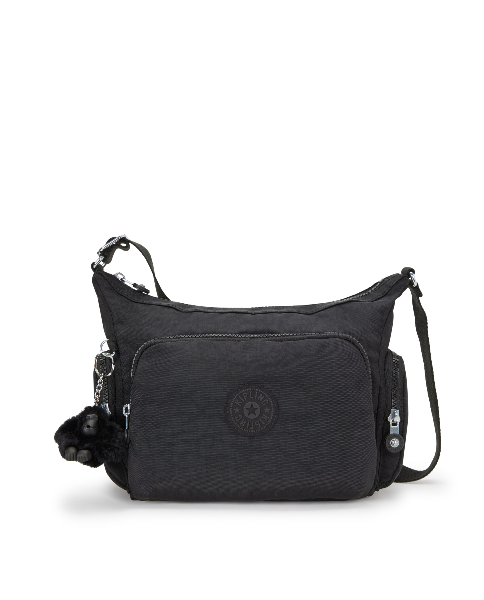 Bolso bandolera mediano con correa ajustable - Kipling - Negro Negro-1