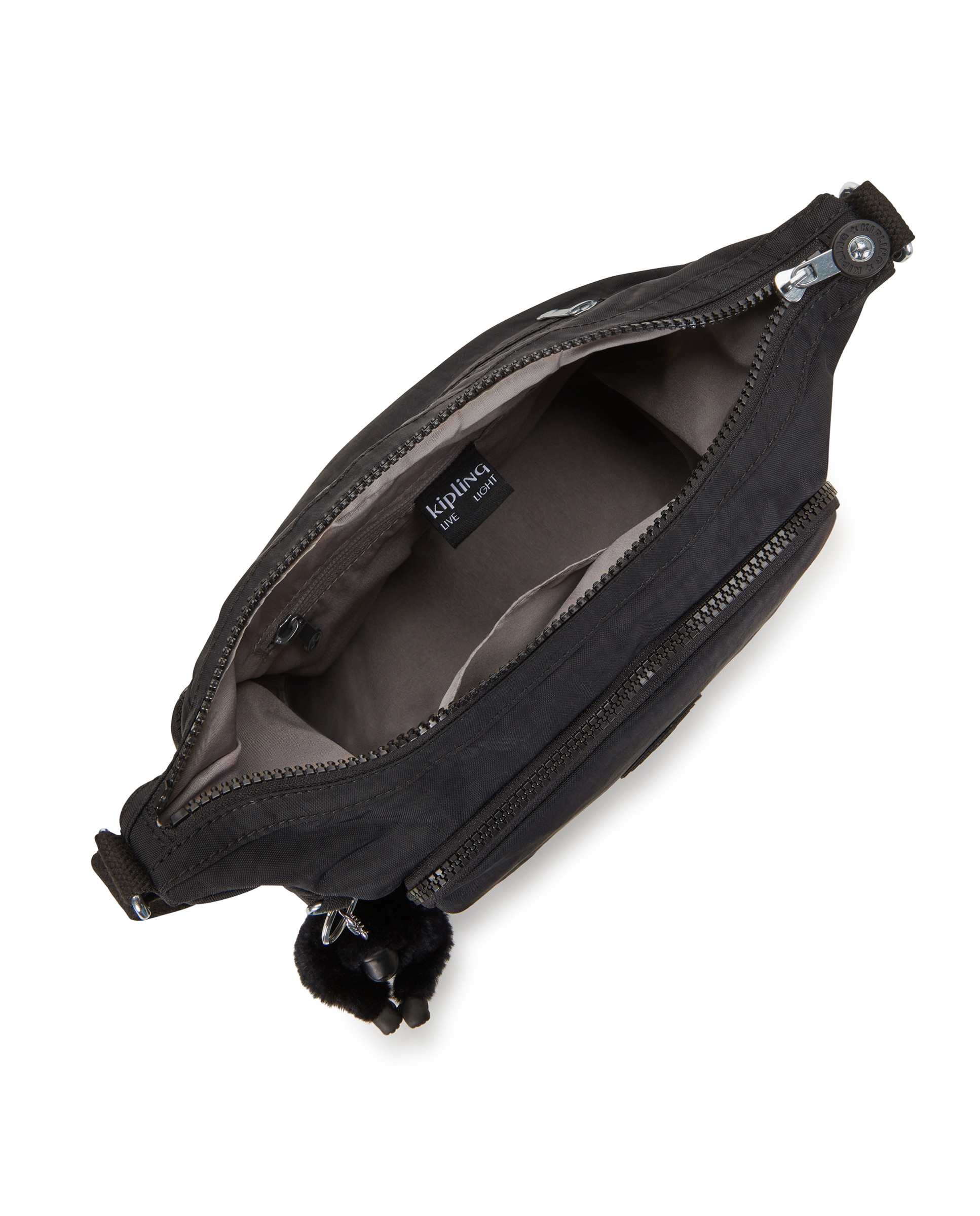 Bolso bandolera mediano con correa ajustable - Kipling - Negro Negro-2