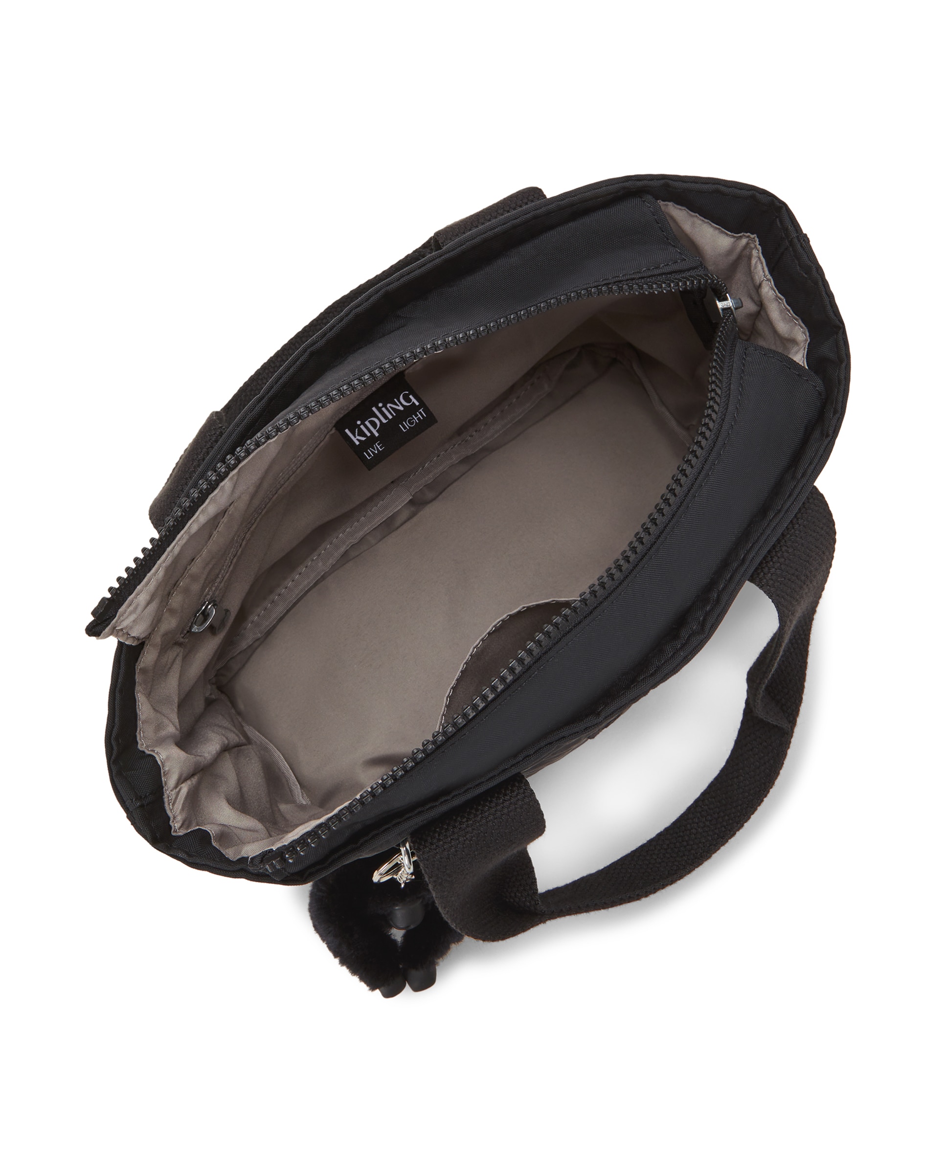 Bolso de mano pequeño con asa extraíble - Kipling - Negro Negro-3